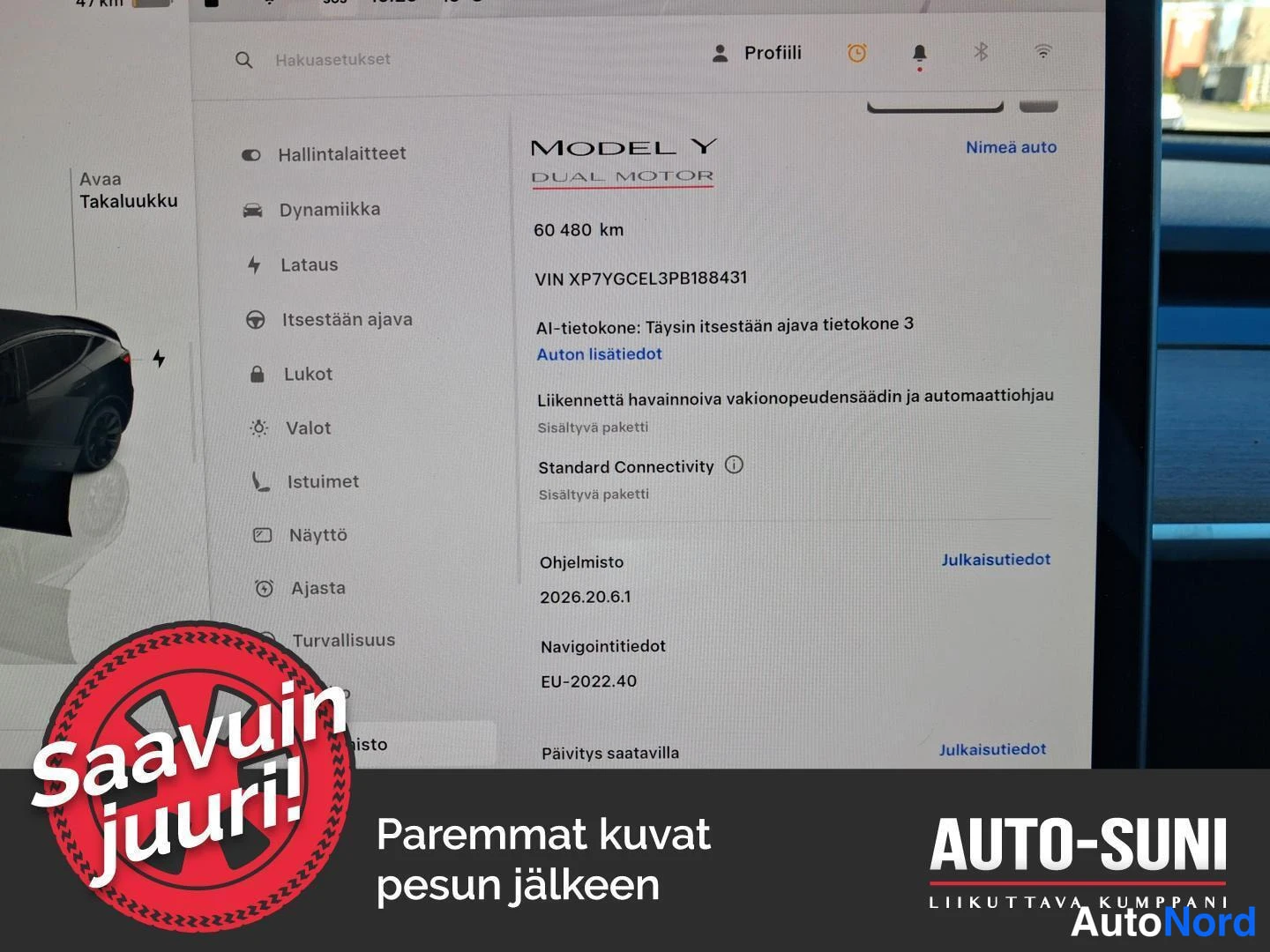 Musta Tesla Model Y 2023, kuva 4
