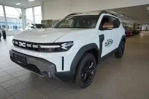 Valkoinen Dacia Duster 2026, etuviisto, keula vasemmalle, kuva 7