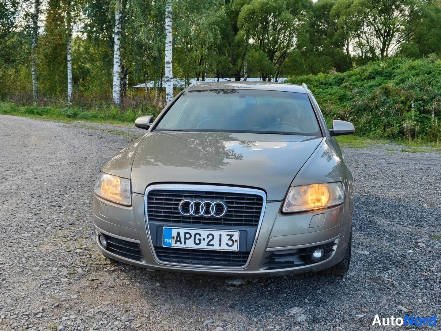 Beige Audi A6 Avant 2007, front, photo 3