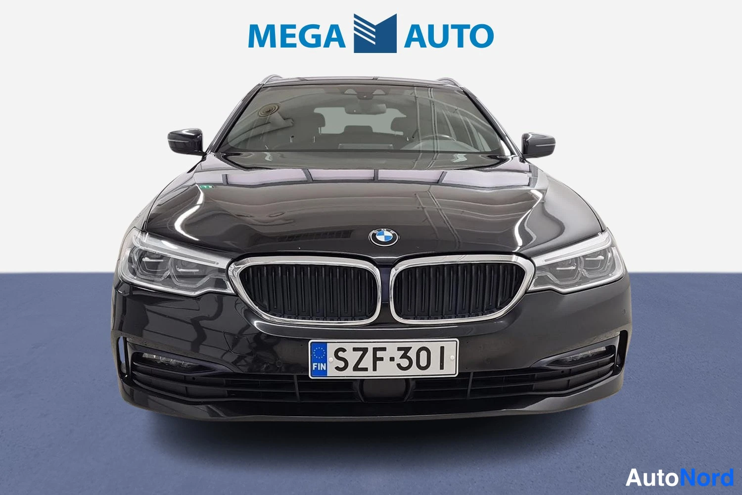 Musta BMW 530d xDrive 2019, edestä, kuva 2