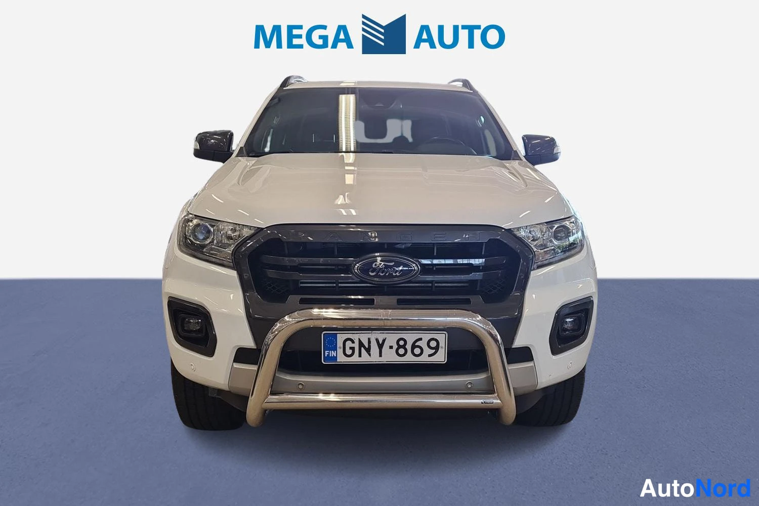 Valkoinen Ford Ranger 2019, edestä, kuva 3