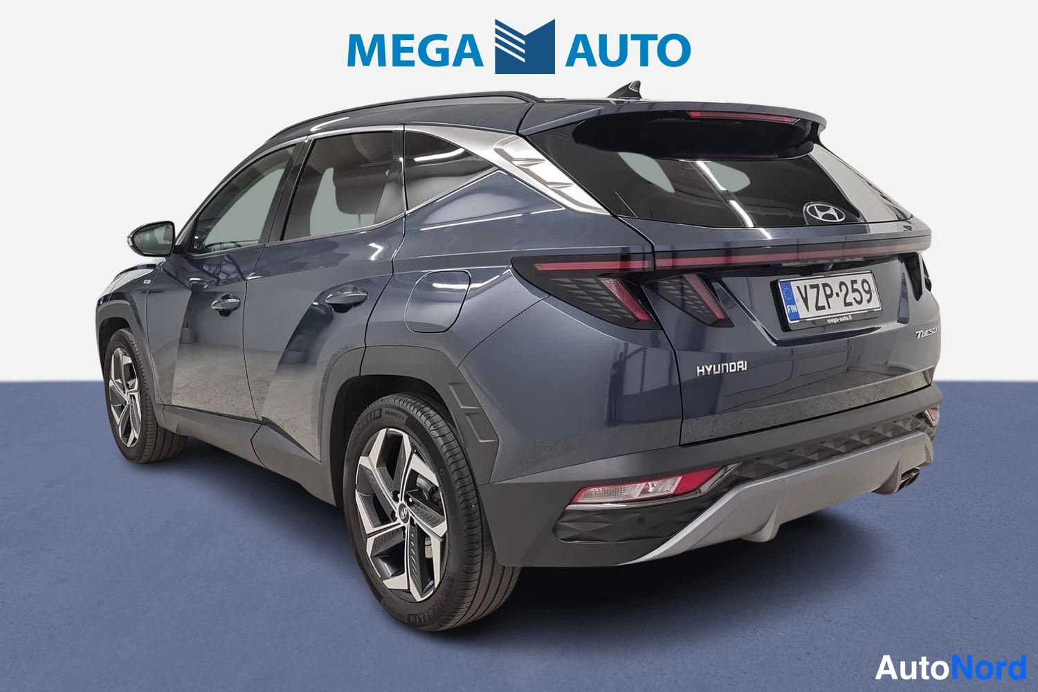 Sininen Hyundai Tucson 2021, takaviisto, kuva 3