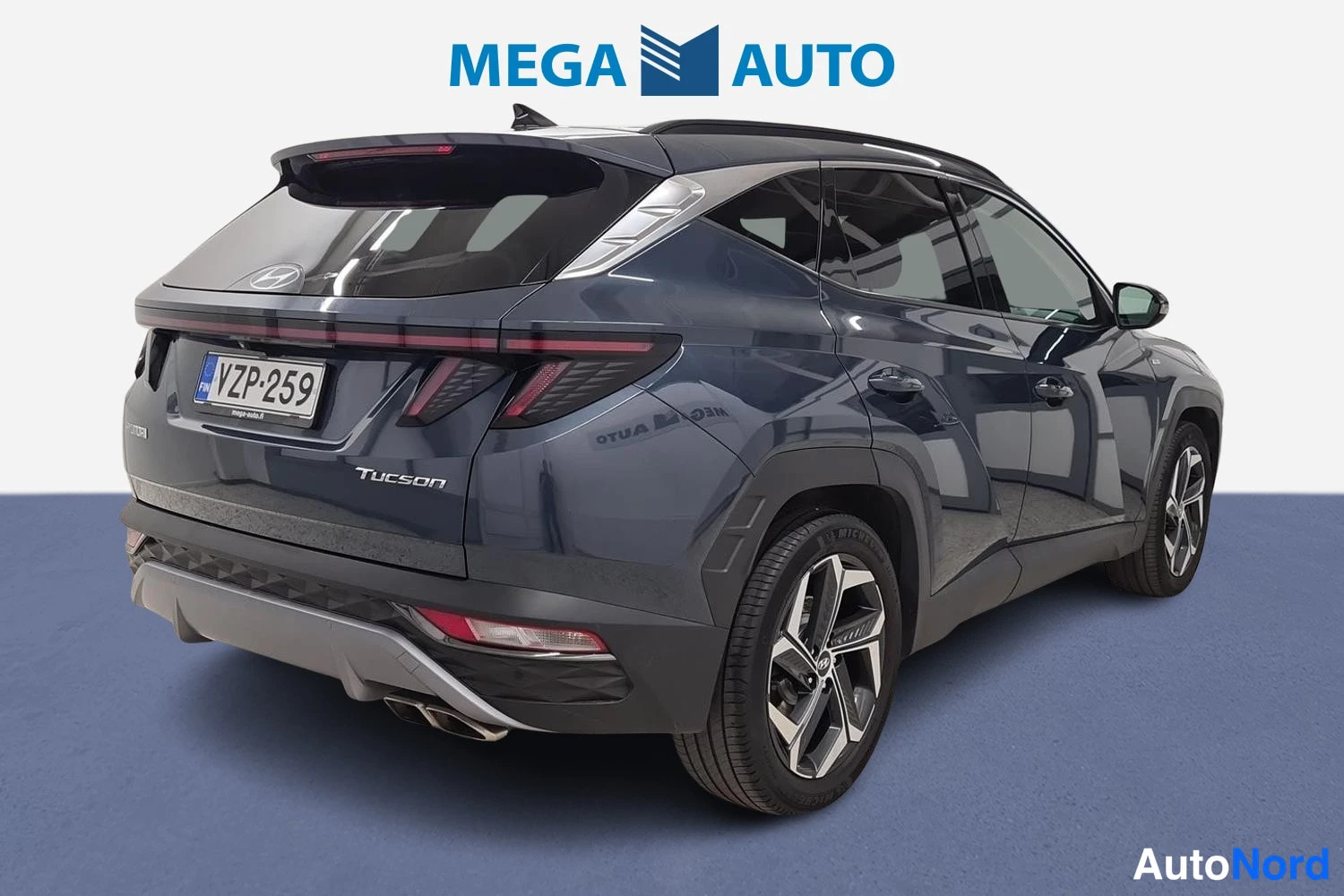 Sininen Hyundai Tucson 2021, takaviisto, kuva 4