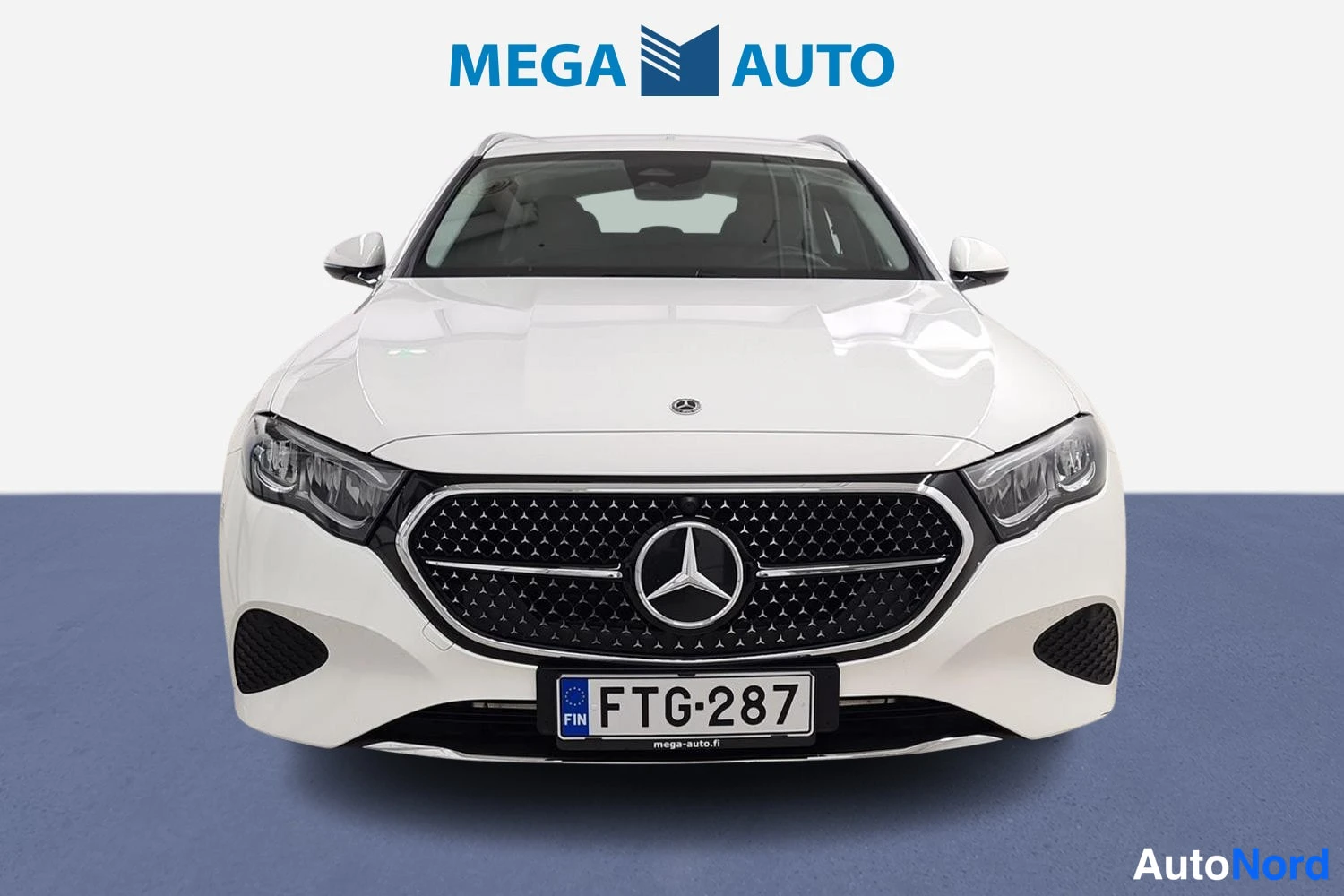 Valkoinen Mercedes-Benz E 220 d 4MATIC 2025, edestä, kuva 2