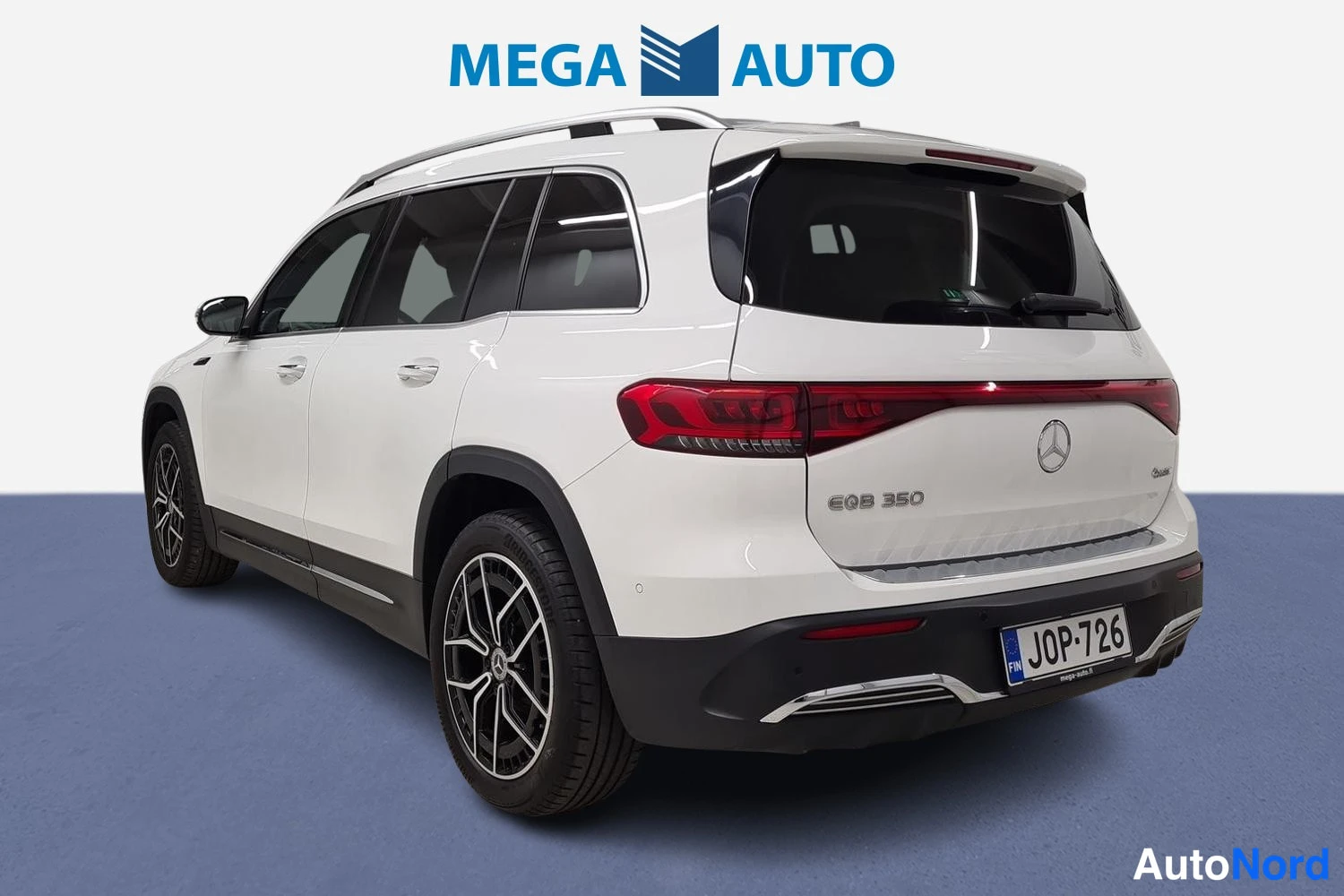 Valkoinen Mercedes-Benz EQB 350 4MATIC 2023, takaviisto, kuva 6