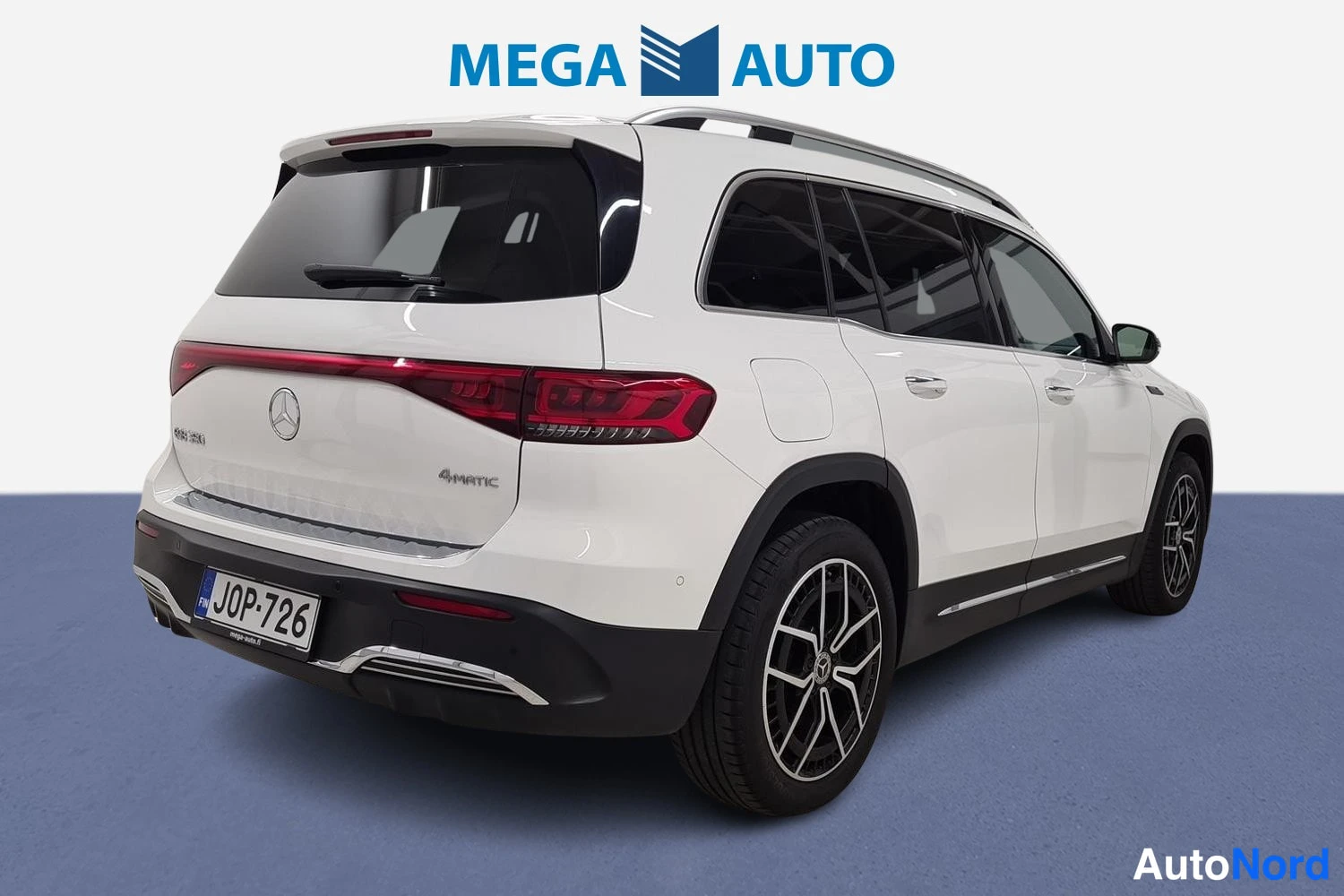 Valkoinen Mercedes-Benz EQB 350 4MATIC 2023, takaviisto, kuva 7