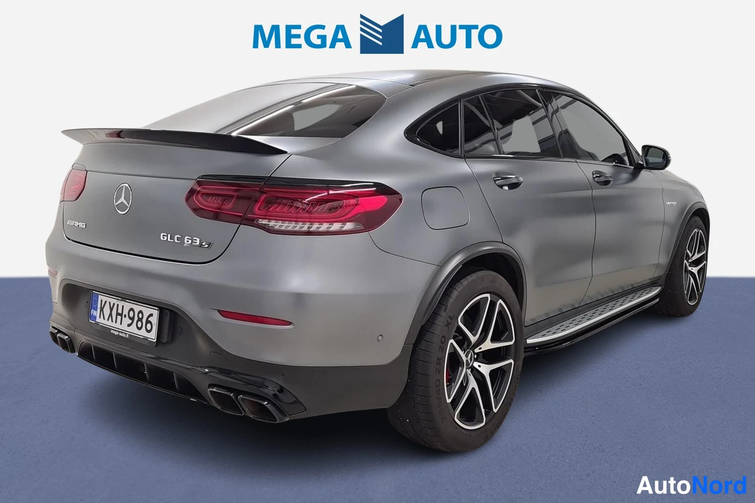 Grey Mercedes-Benz GLC Mercedes-AMG 2020, rear three-quarter, photo 4