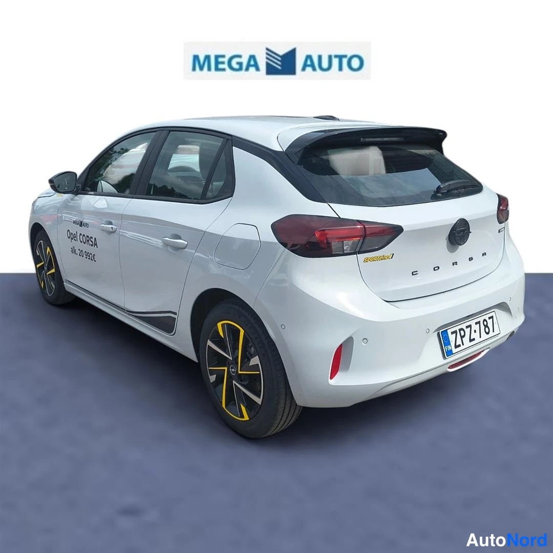 Valkoinen Opel Corsa 2026, takaviisto, kuva 4