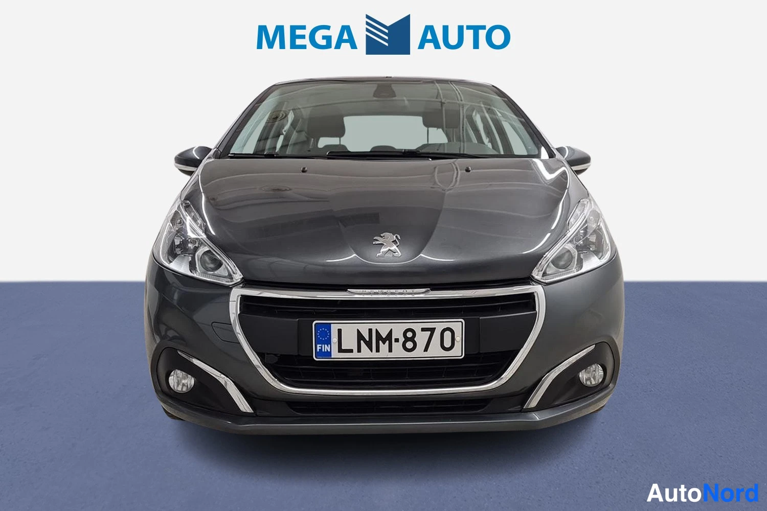 Harmaa Peugeot 208 2016, edestä, kuva 2