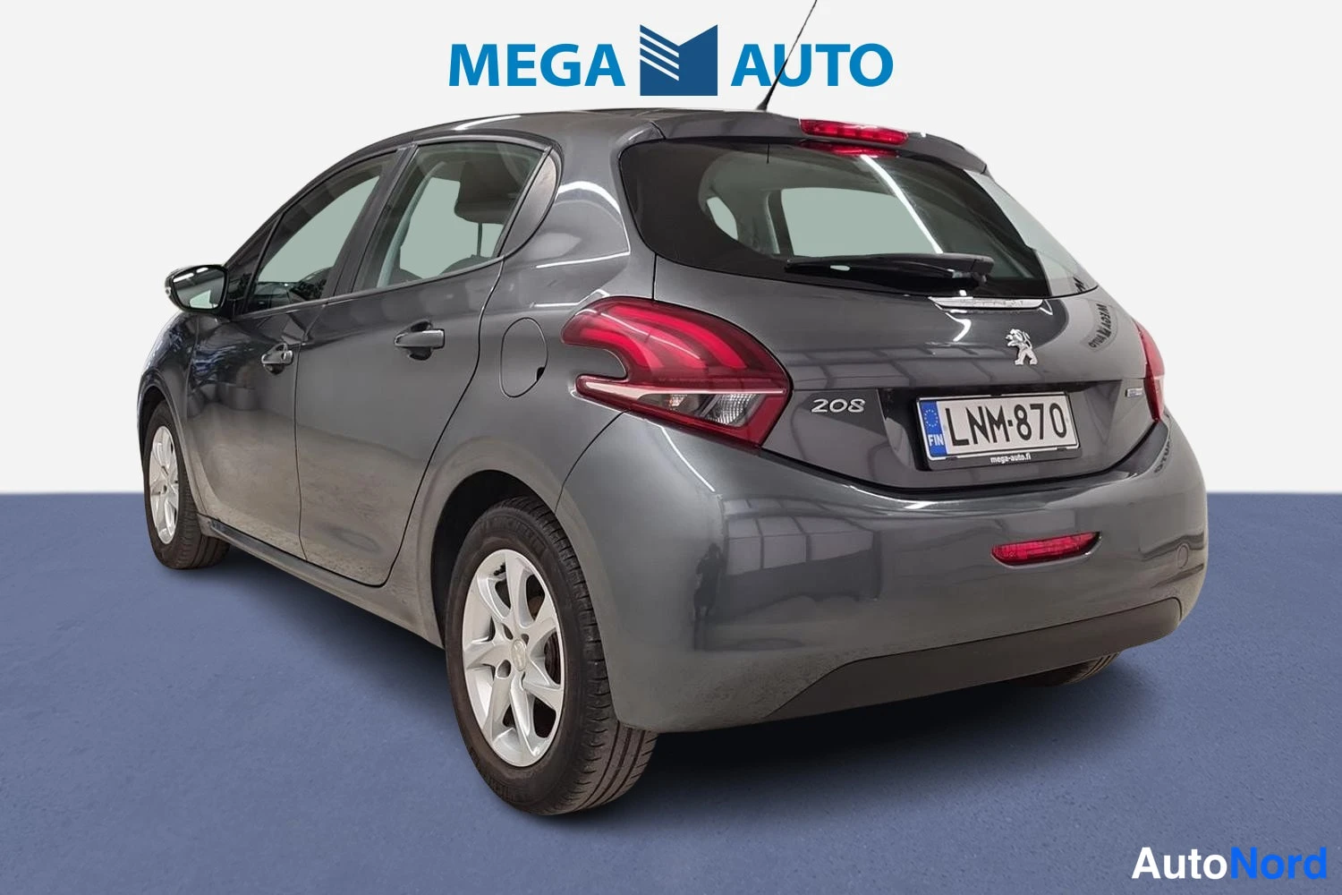 Harmaa Peugeot 208 2016, takaviisto, kuva 3