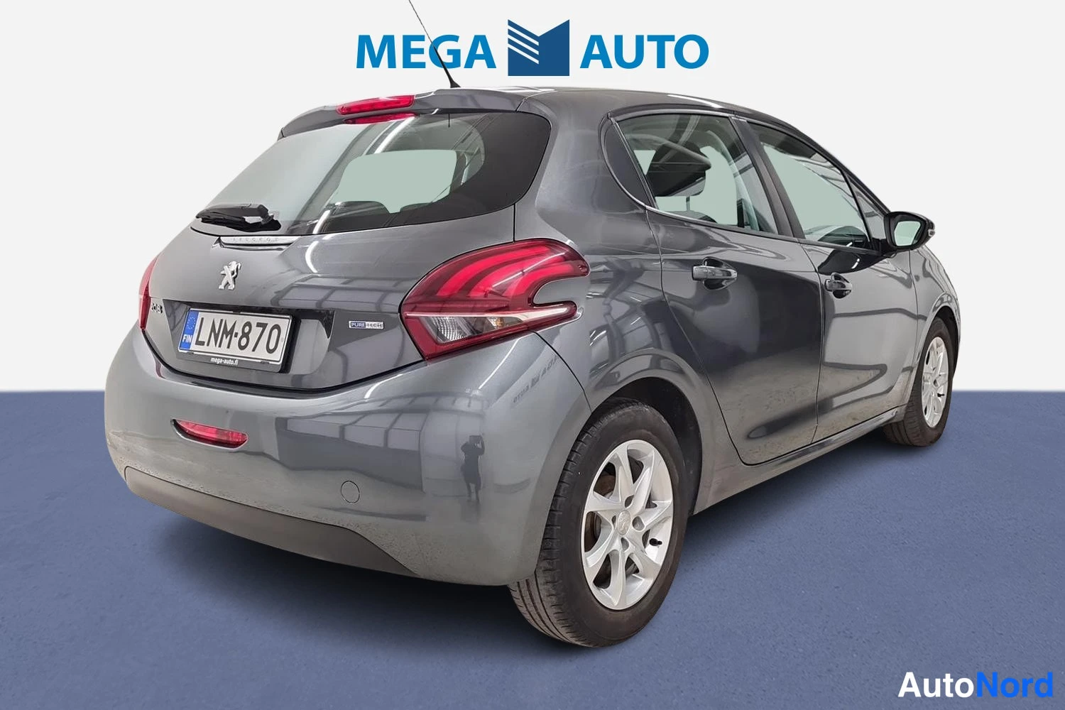Harmaa Peugeot 208 2016, takaviisto, kuva 4