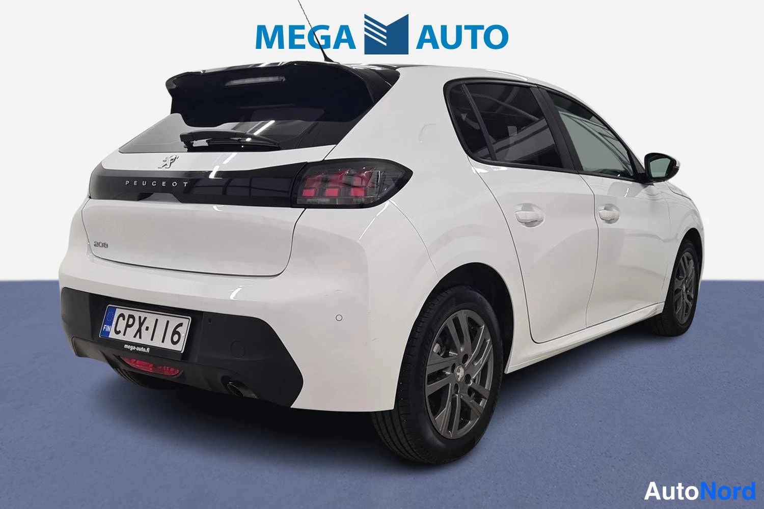 Valkoinen Peugeot 208 2021, takaviisto, kuva 4