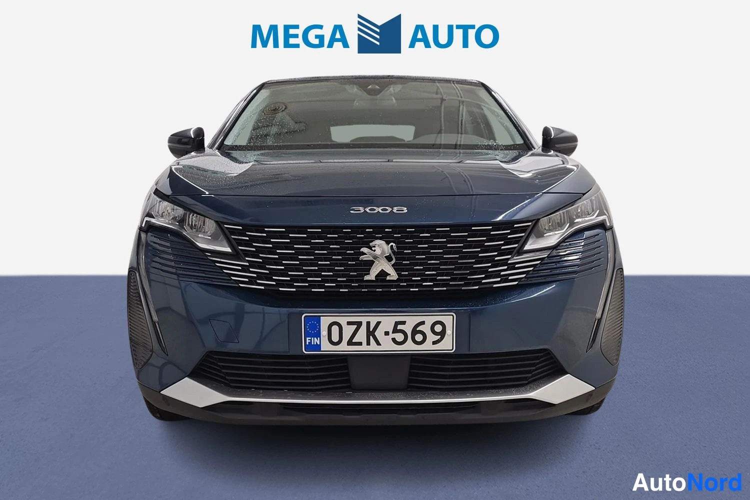 Sininen Peugeot 3008 2022, edestä, kuva 3