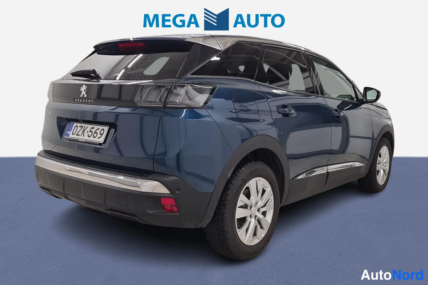 Sininen Peugeot 3008 2022, takaviisto, kuva 6