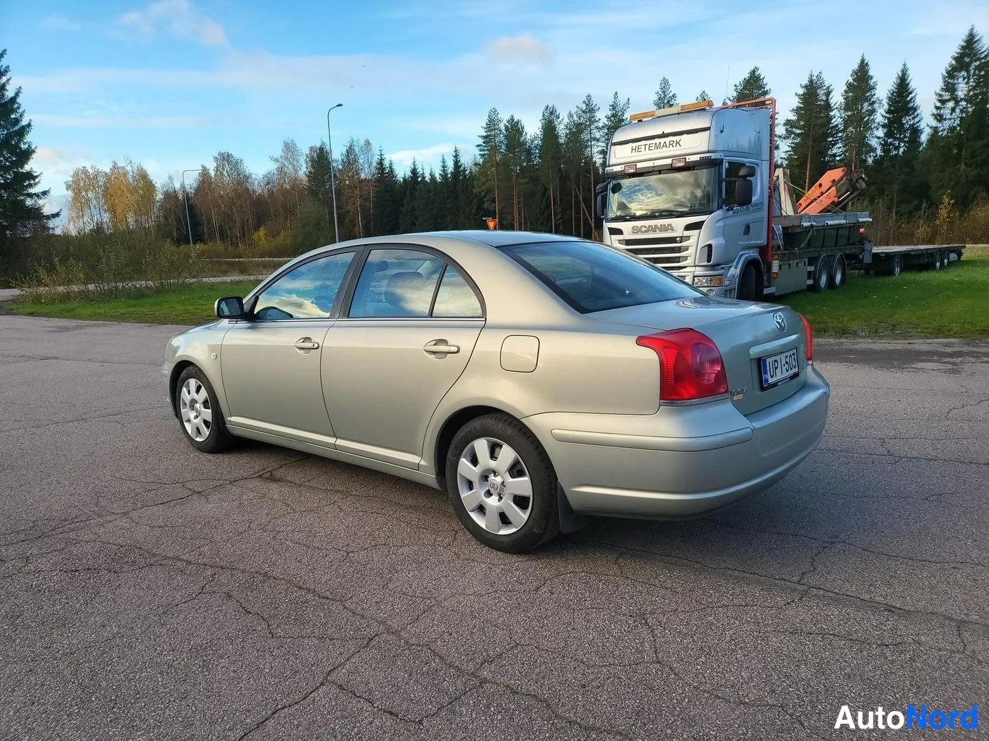 Vihreä Toyota Avensis 2004, takaviisto, kuva 12