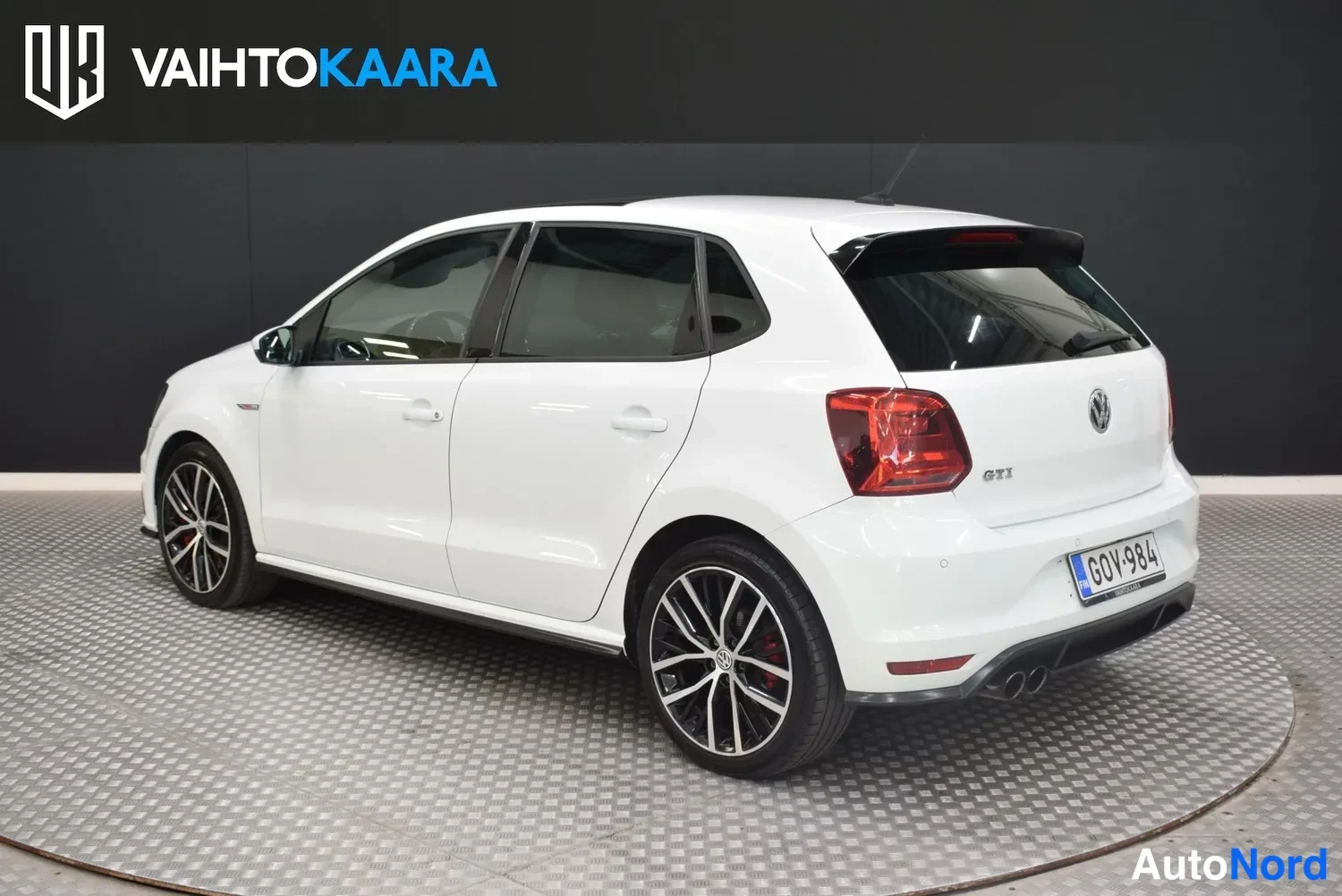 Valkoinen Volkswagen Polo GTI 2017, takaviisto, kuva 7