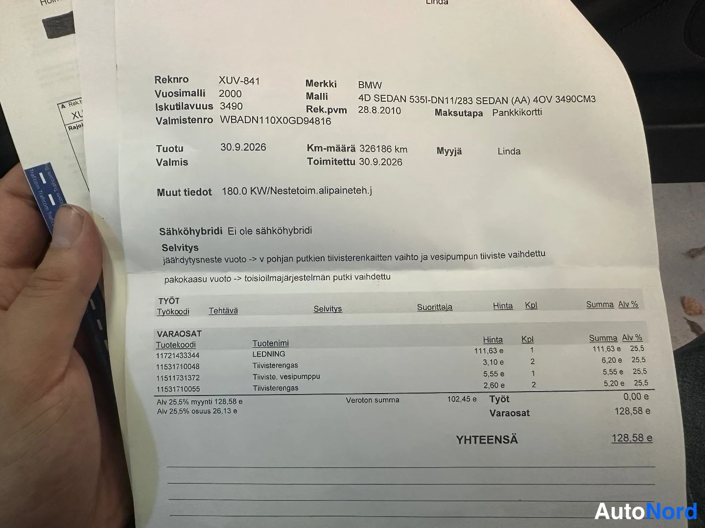 Punainen BMW 535i 2000, kuva 25