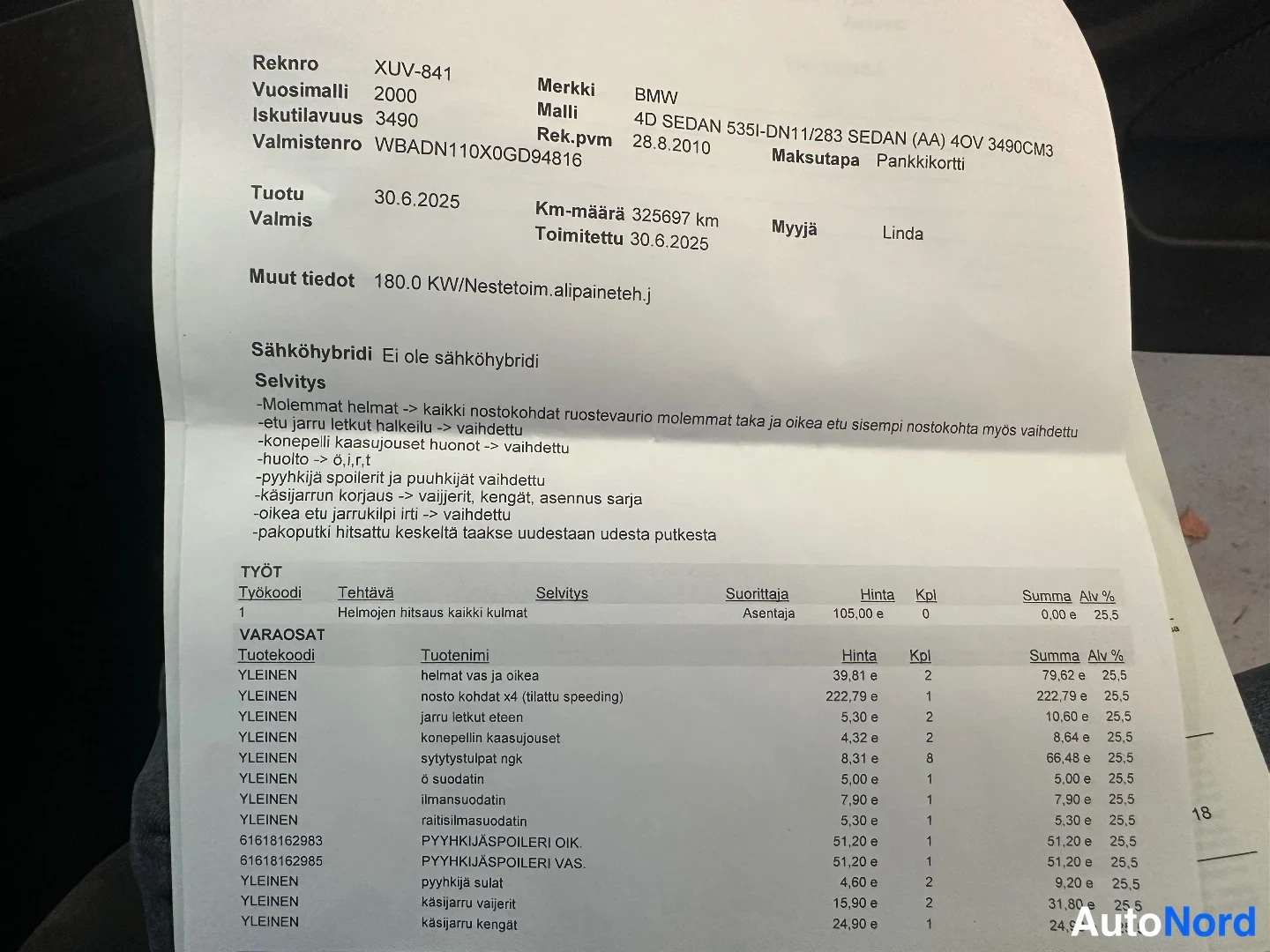 Punainen BMW 535i 2000, kuva 26