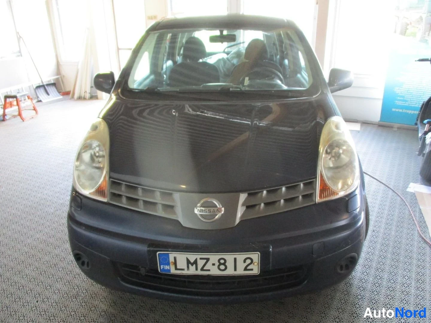 Blue Nissan Note 2008, front, photo 2