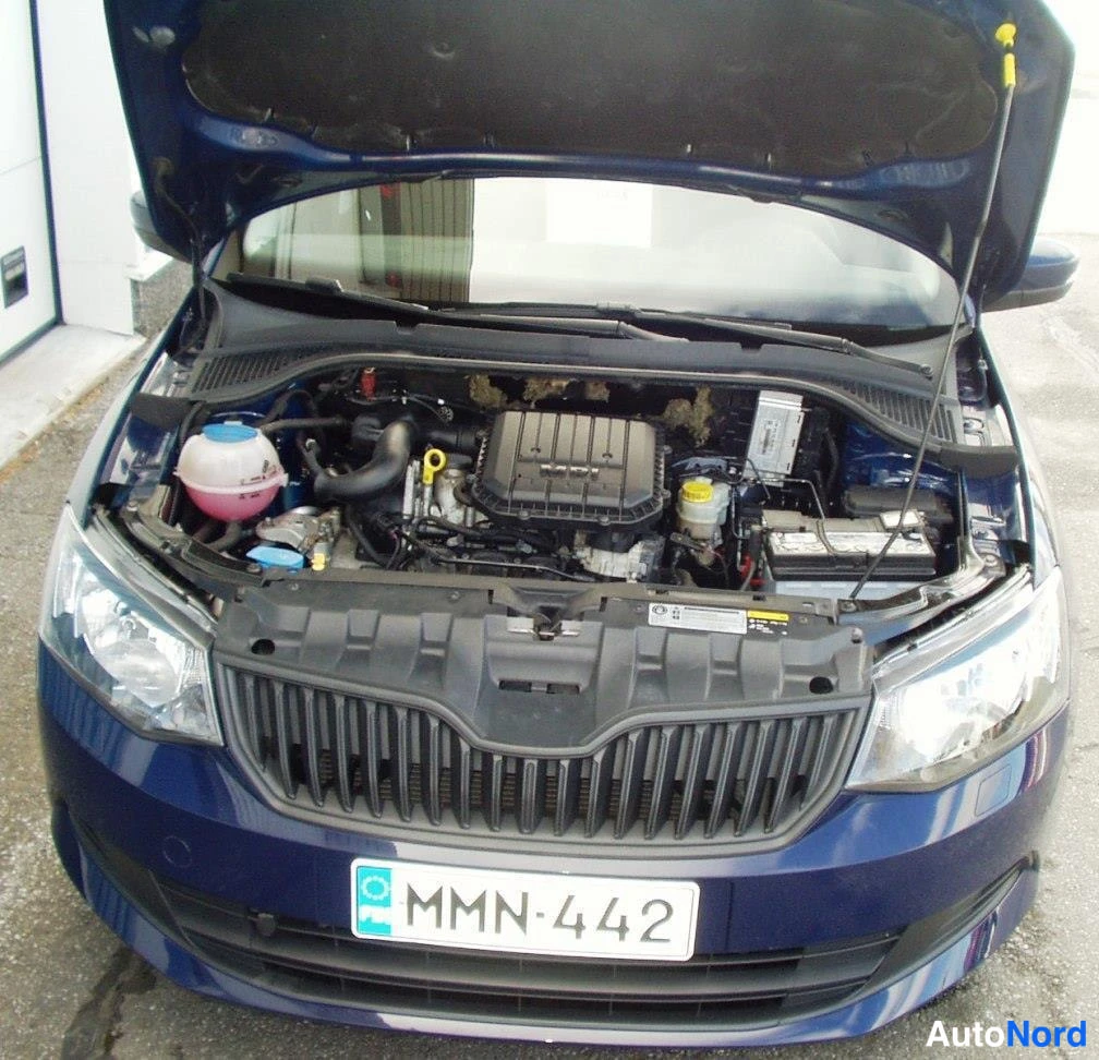 Sininen Skoda Fabia 2016, edestä, kuva 4
