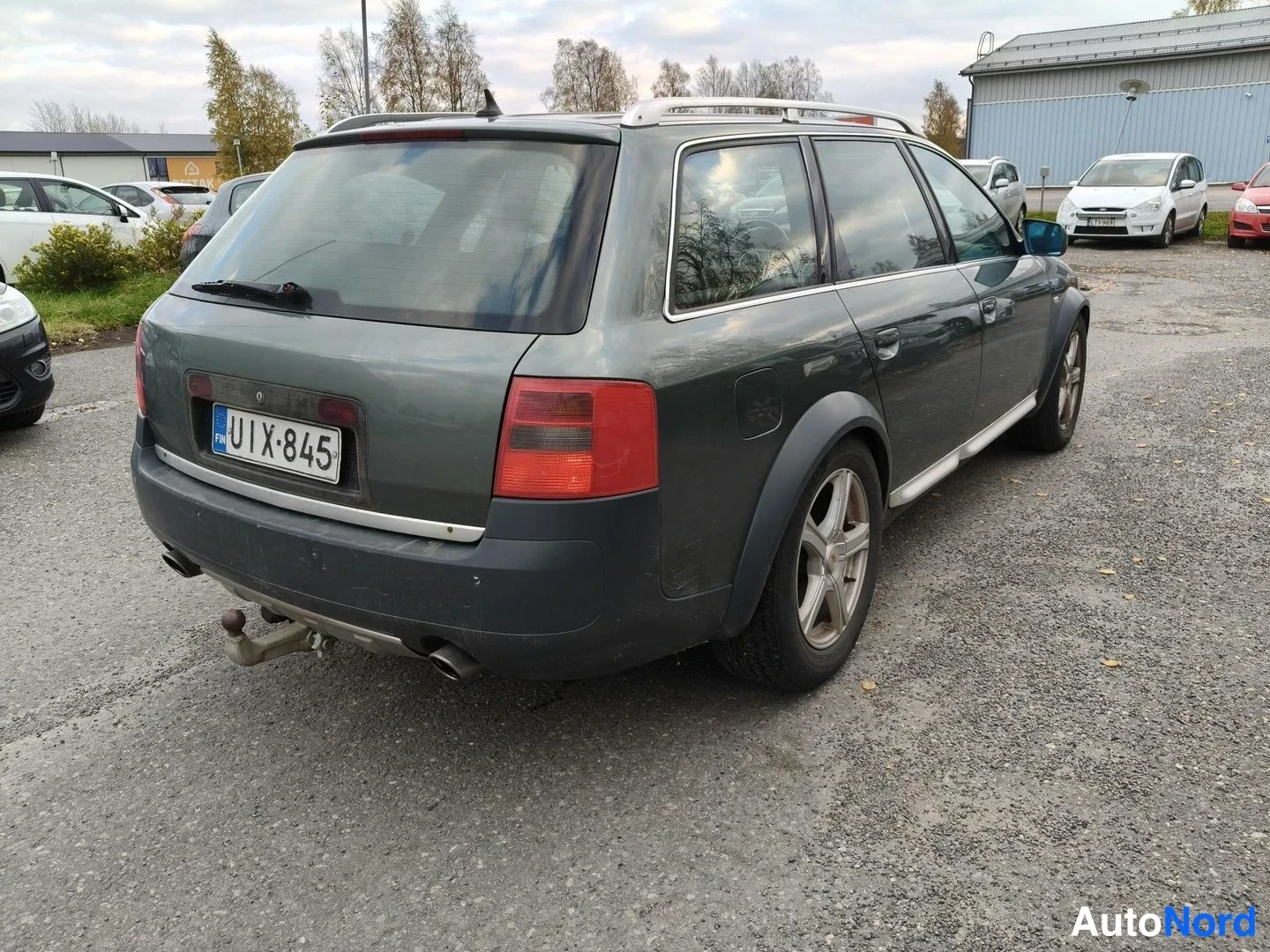 Green Audi A6 allroad quattro 2001, rear three-quarter, photo 3