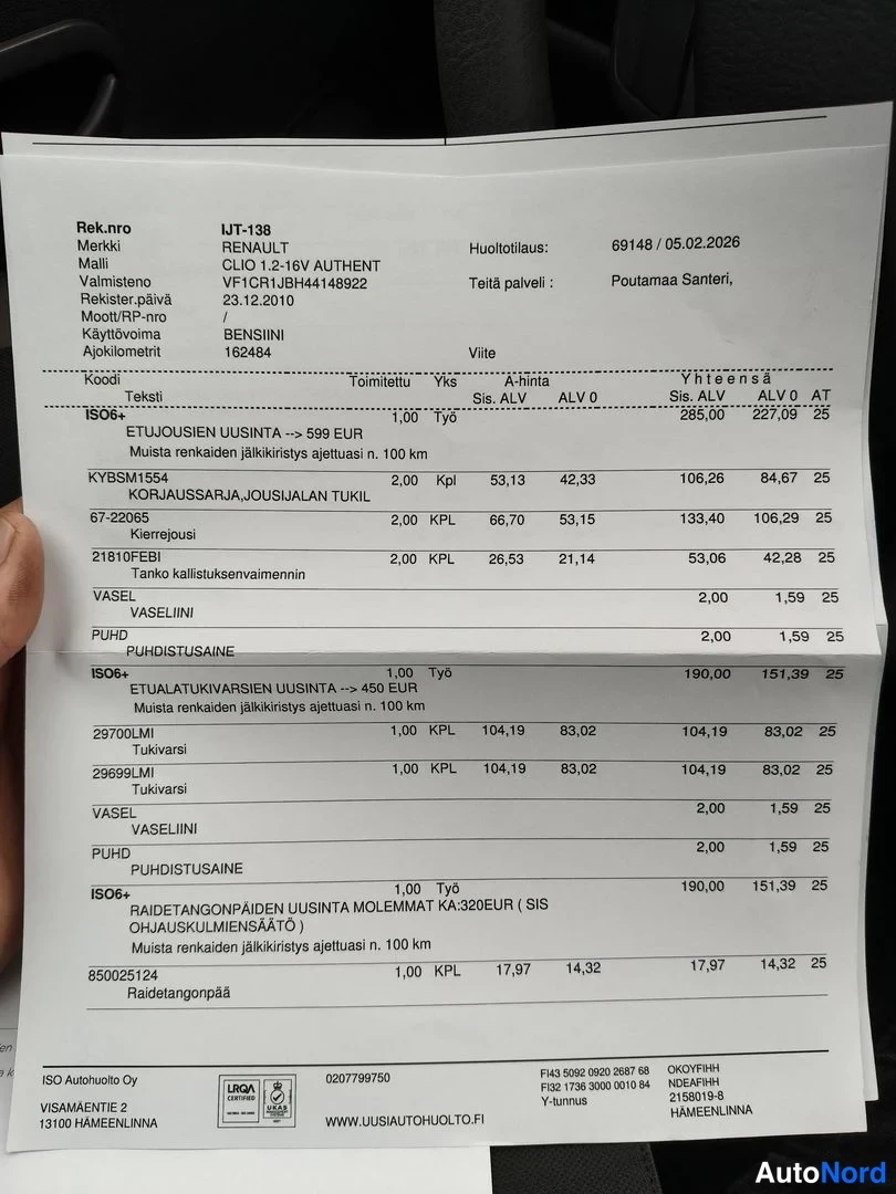 Grey Renault Clio 2010, document, photo 5