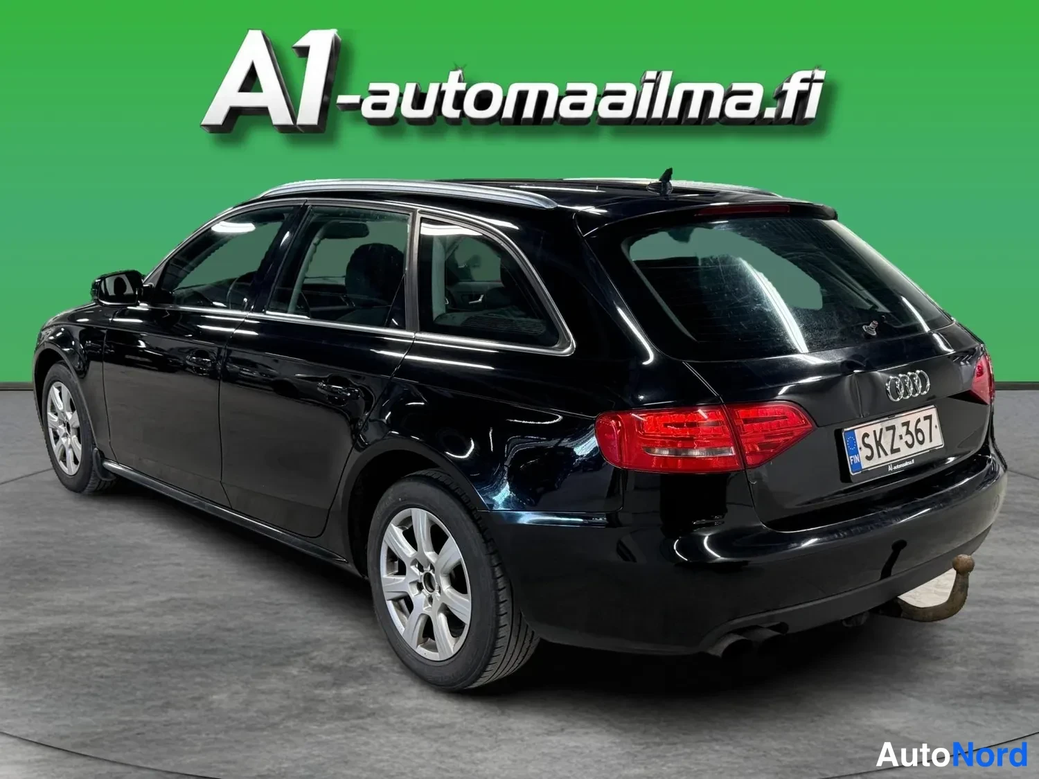 Black Audi A4 Avant 2009, rear three-quarter, photo 5