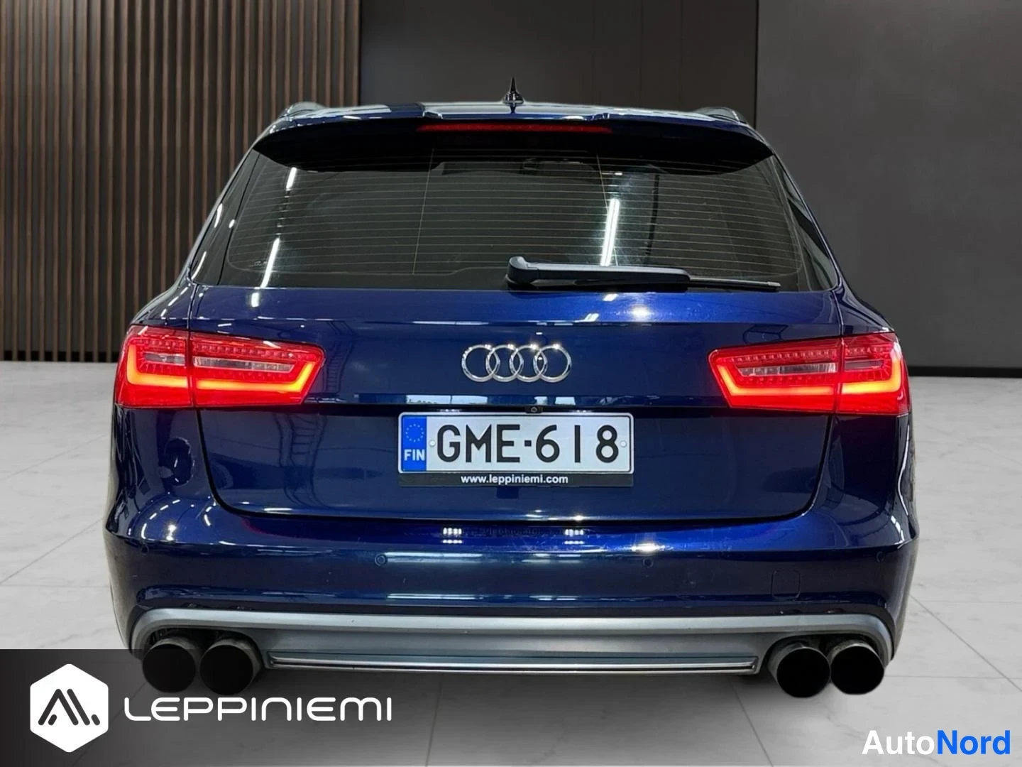 Sininen Audi S6 2013, takaa, kuva 9