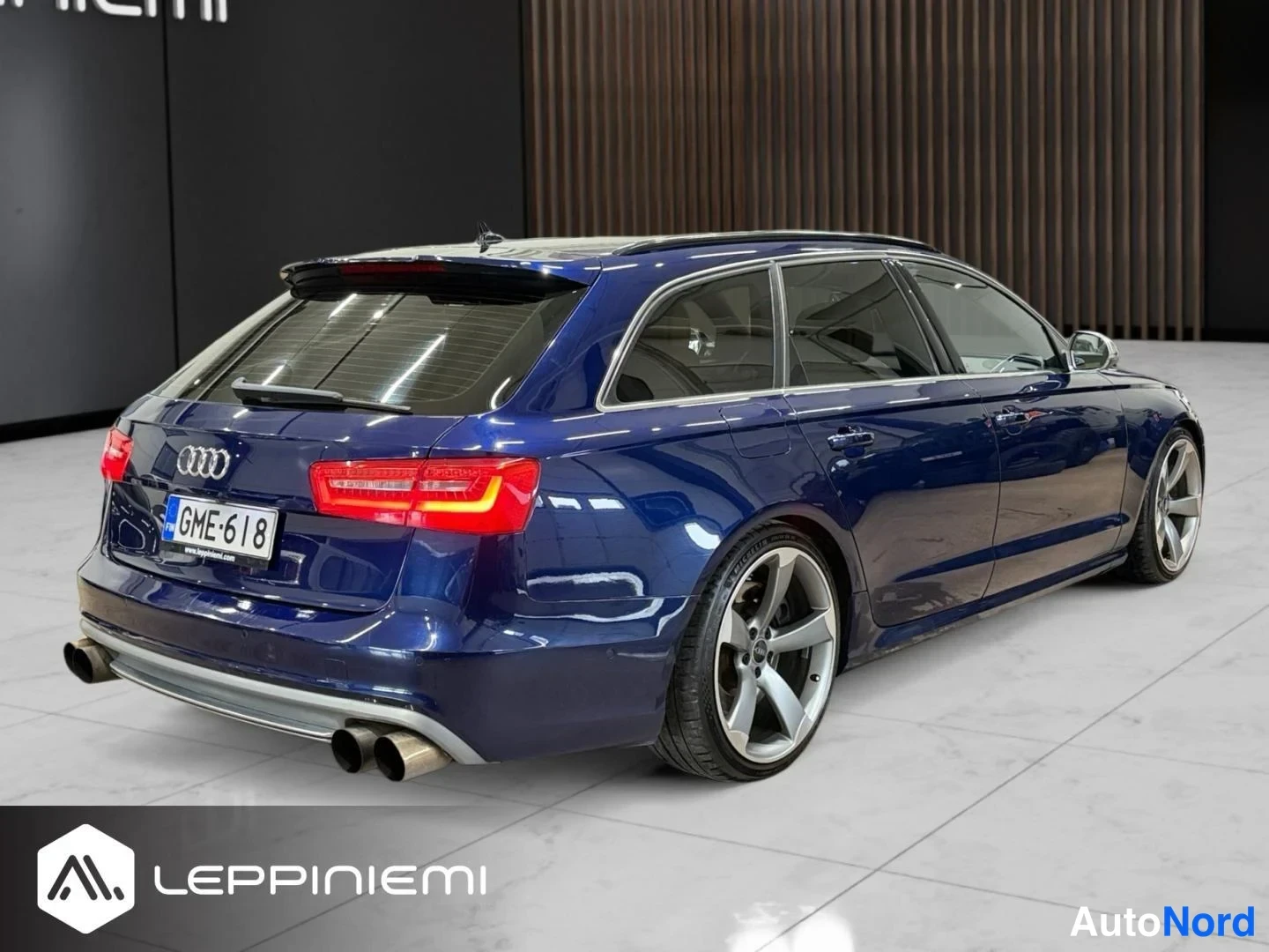 Sininen Audi S6 2013, takaviisto, kuva 8