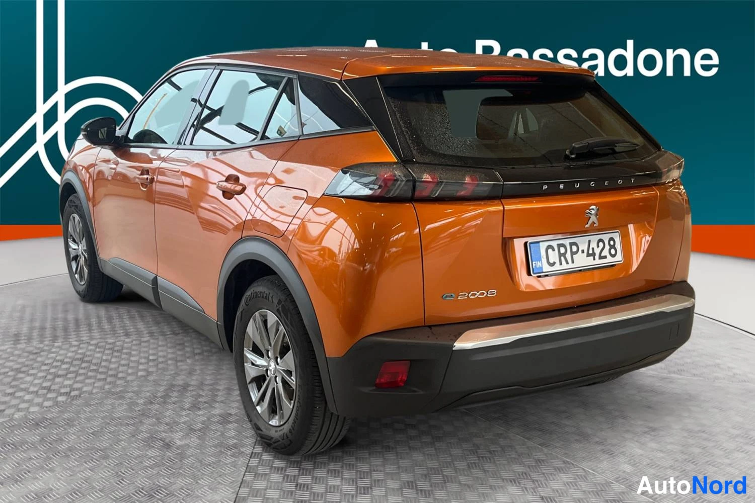 Oranssi Peugeot E-2008 2023, takaviisto, kuva 6