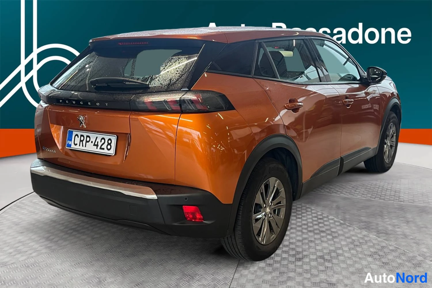 Oranssi Peugeot E-2008 2023, takaviisto, kuva 7