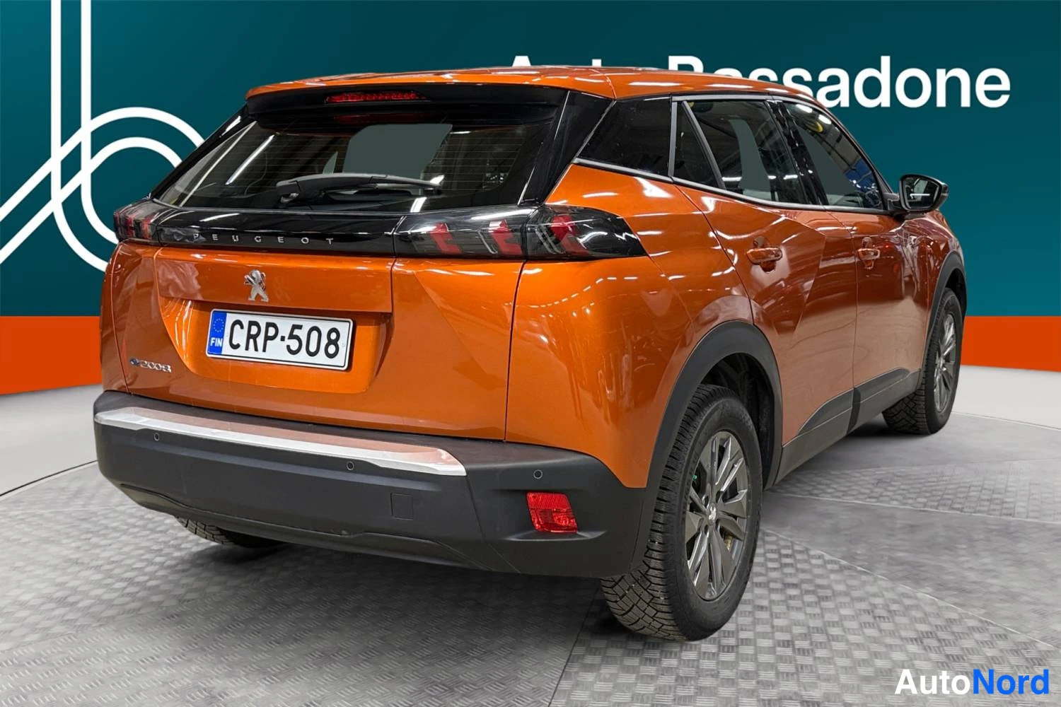 Oranssi Peugeot E-2008 2023, takaviisto, kuva 7