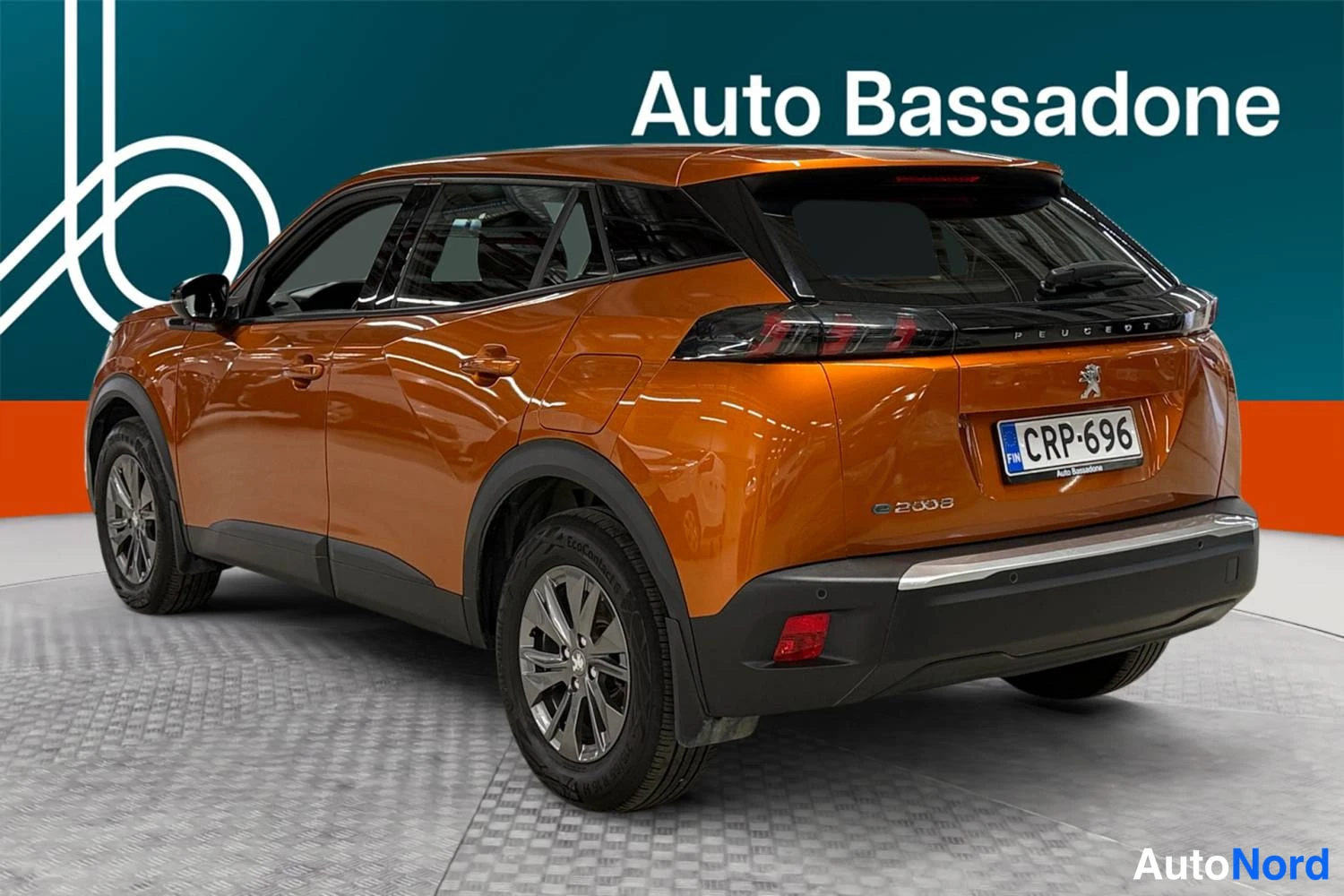 Oranssi Peugeot E-2008 2023, takaviisto, kuva 6