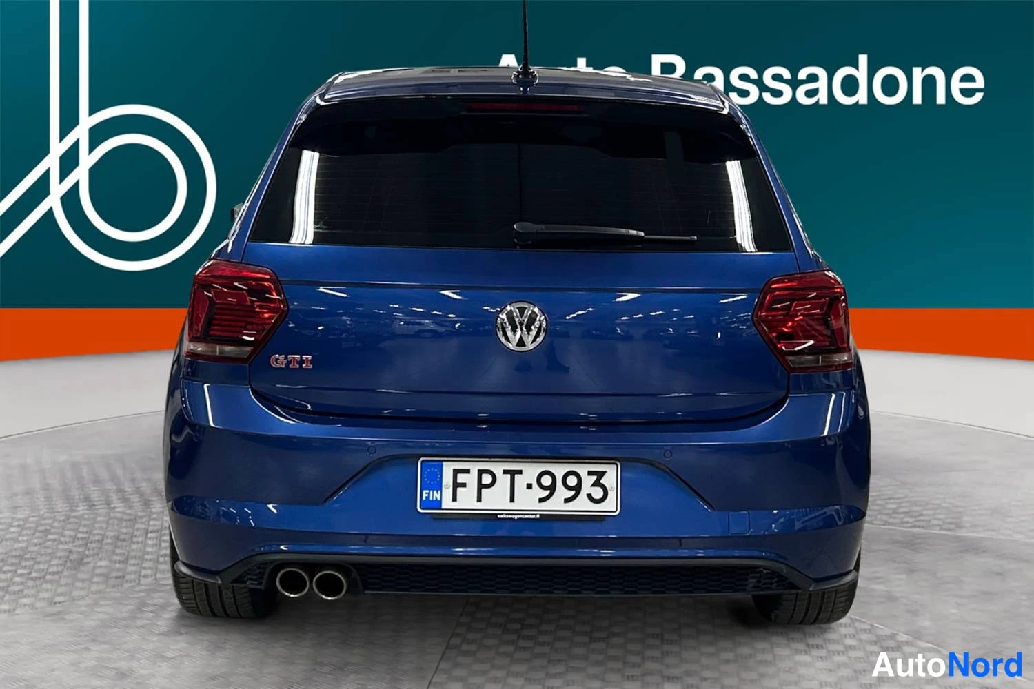 Sininen Volkswagen Polo GTI 2020, takaa, kuva 8