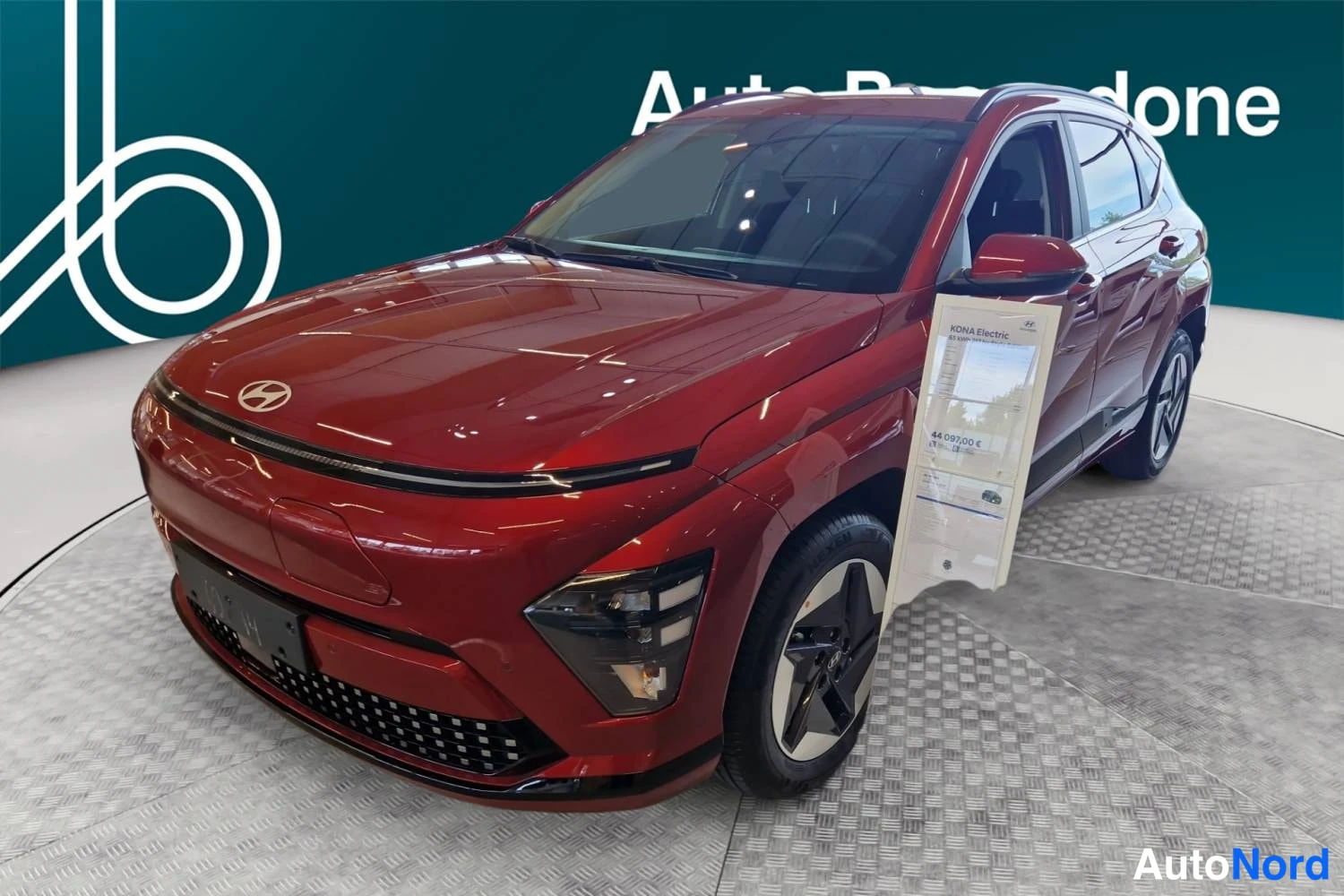 Punainen Hyundai Kona electric 2026, etuviisto, keula vasemmalle, kuva 2