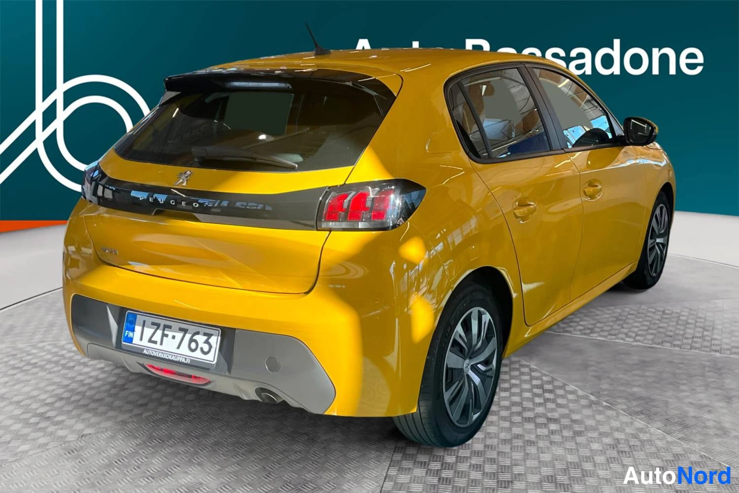 Keltainen Peugeot 208 2020, takaviisto, kuva 6