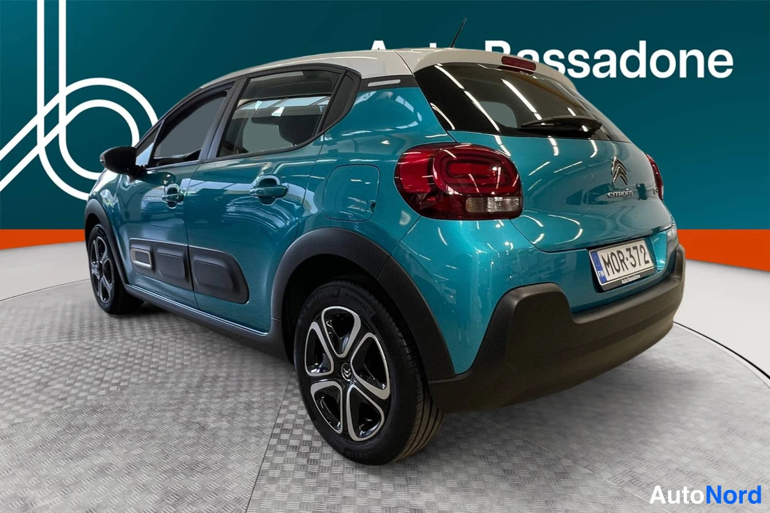 Turkoosi Citroen C3 2022, takaviisto, kuva 6