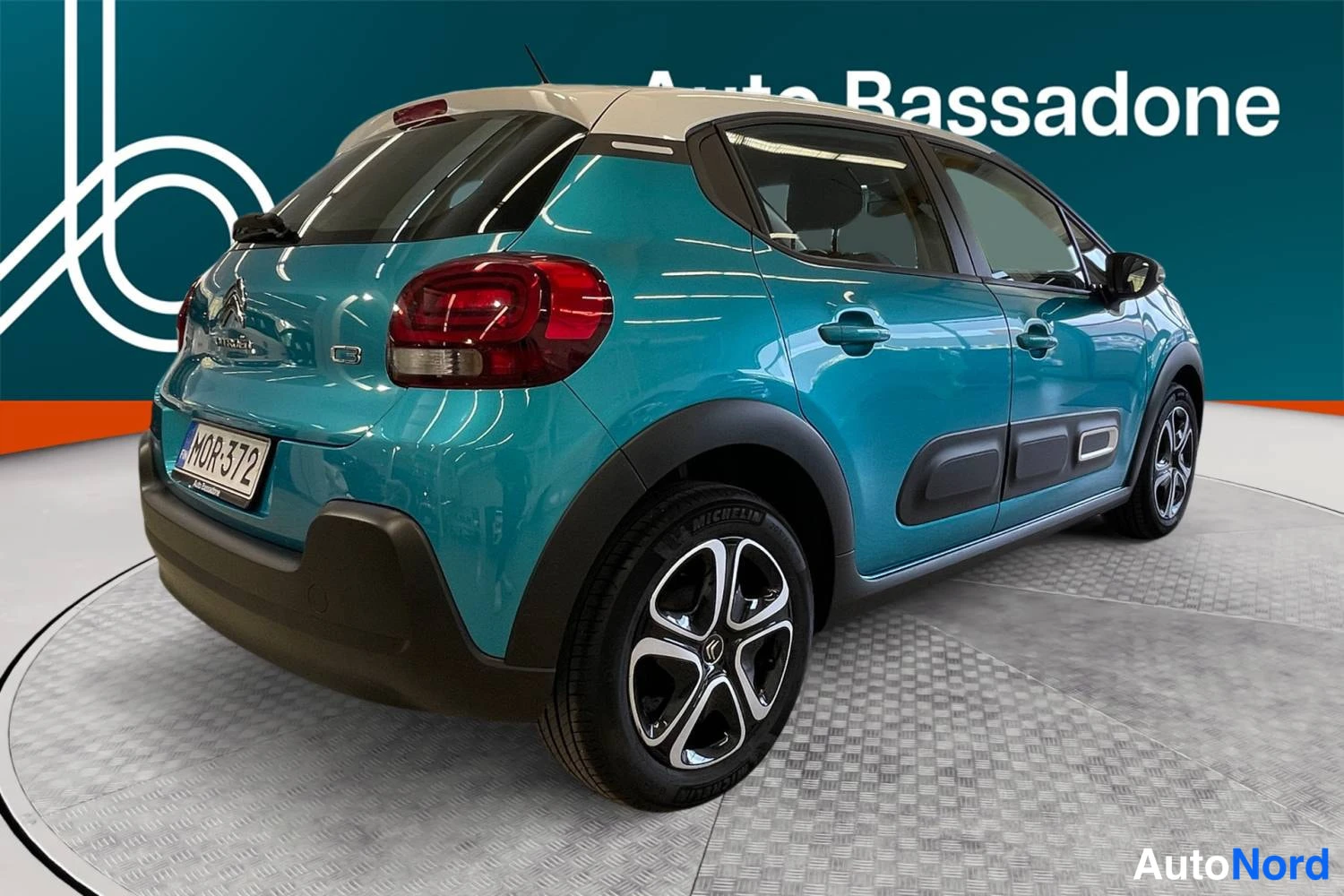 Turkoosi Citroen C3 2022, takaviisto, kuva 7