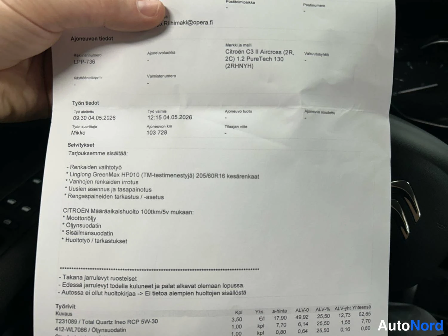 Valkoinen Citroen C3 aircross 2021, kuva 25
