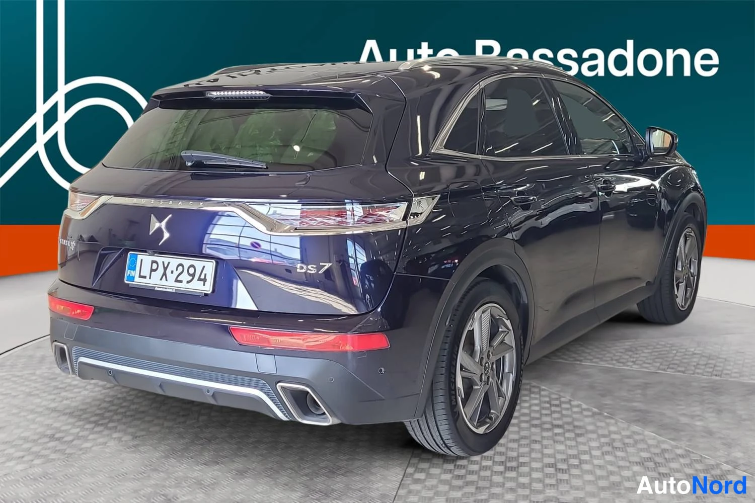 Sininen DS 7 crossback 2021, takaviisto, kuva 4