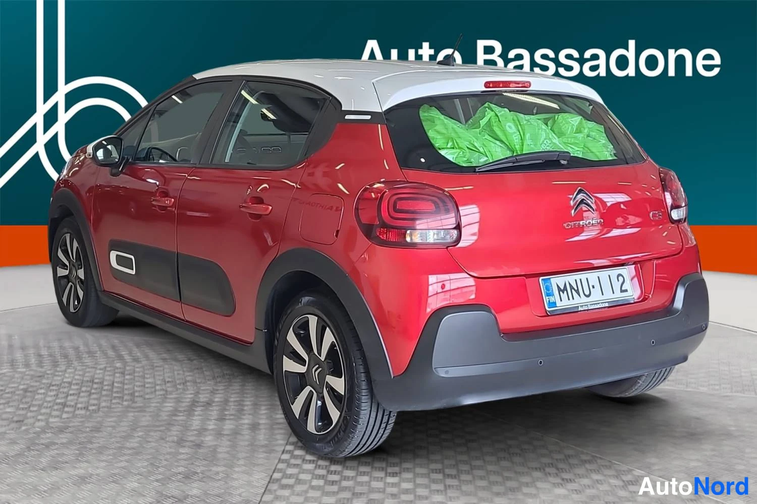 Punainen Citroen C3 2021, takaviisto, kuva 7