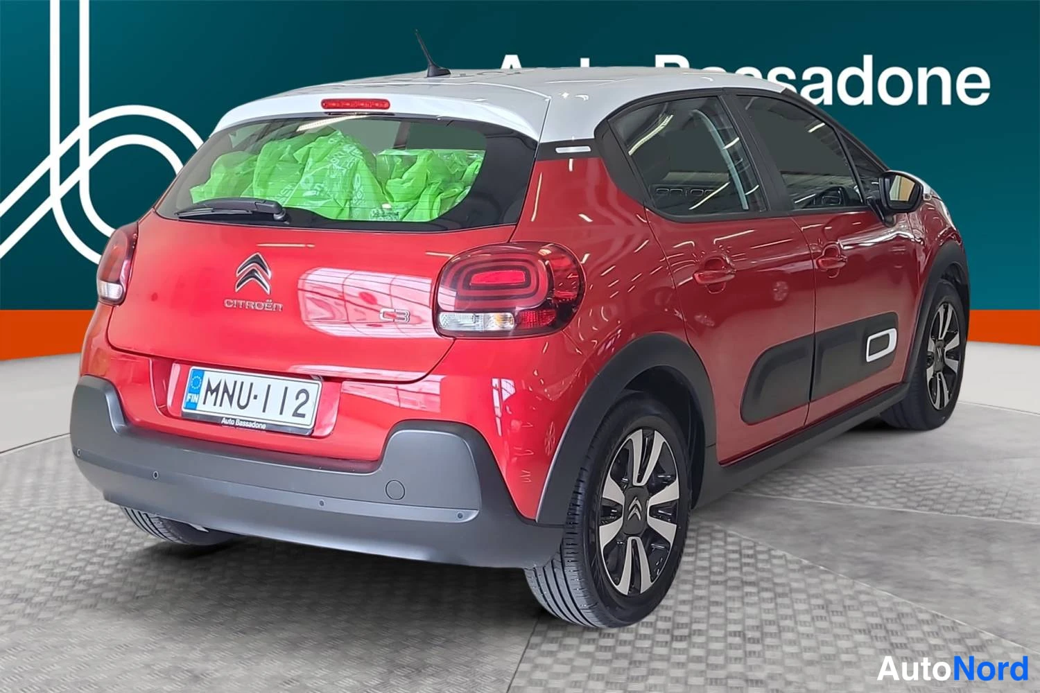 Punainen Citroen C3 2021, takaviisto, kuva 8