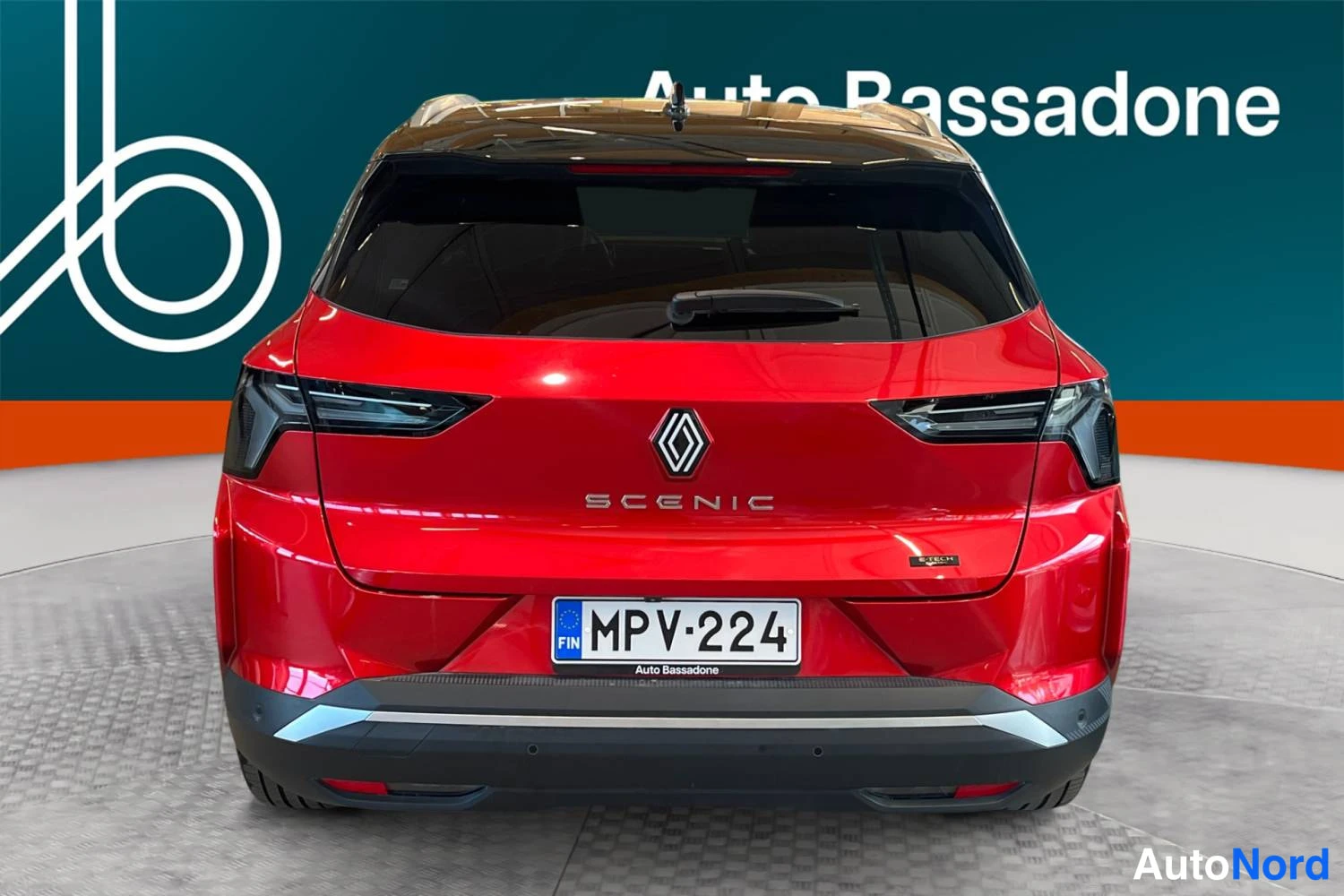Punainen Renault Scenic E-Tech electric 2024, takaa, kuva 8