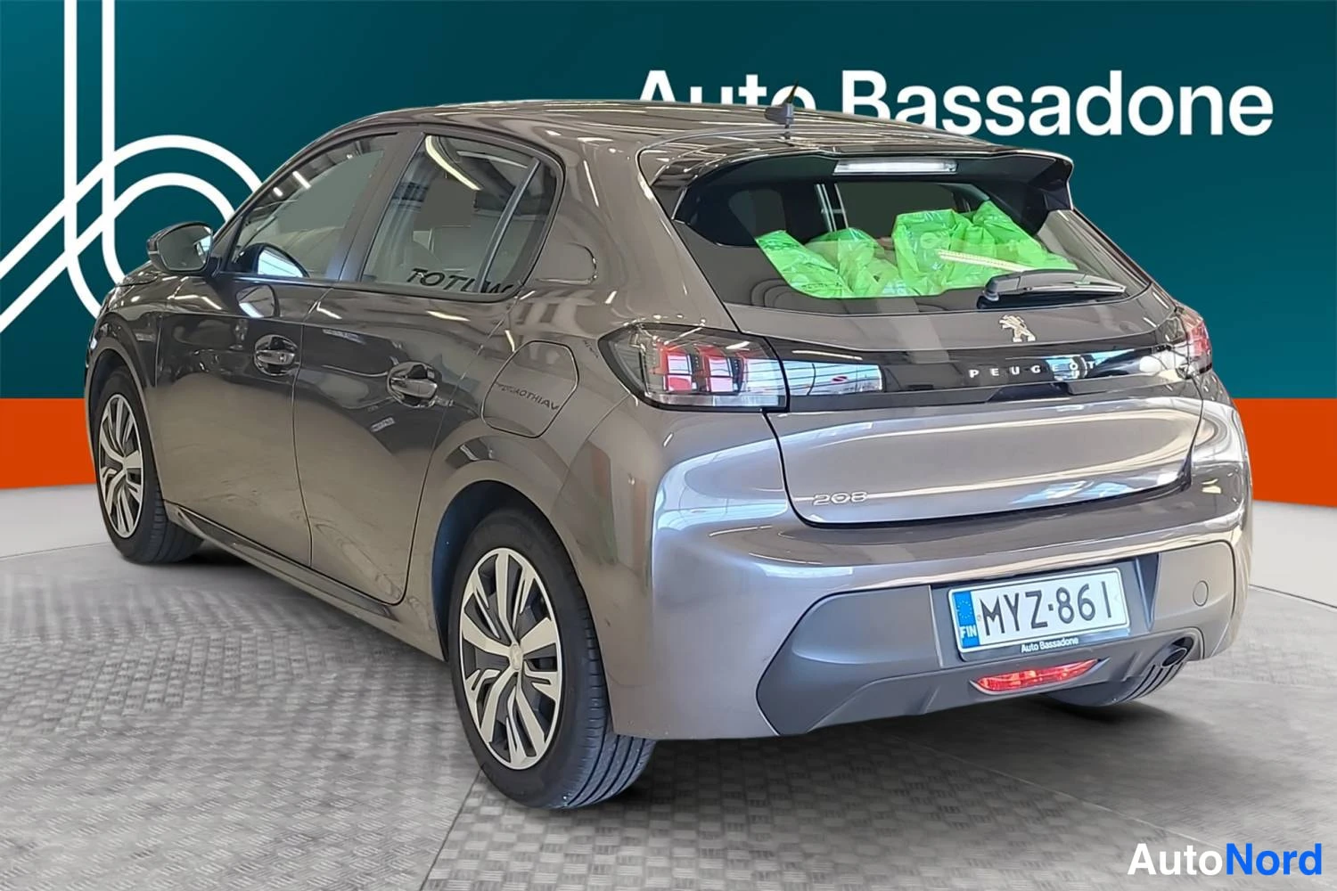 Harmaa Peugeot 208 2021, takaviisto, kuva 7