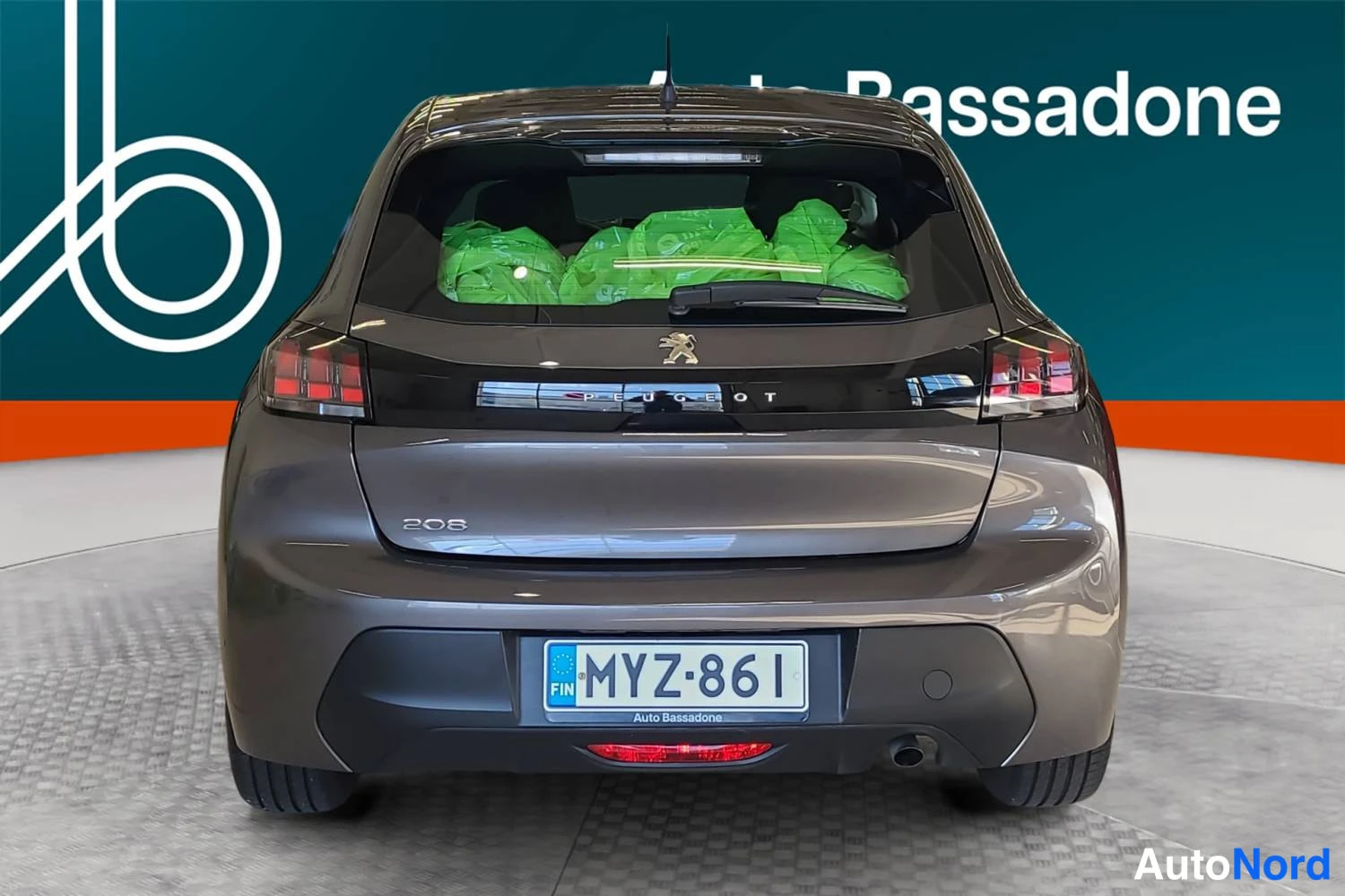 Harmaa Peugeot 208 2021, takaa, kuva 9