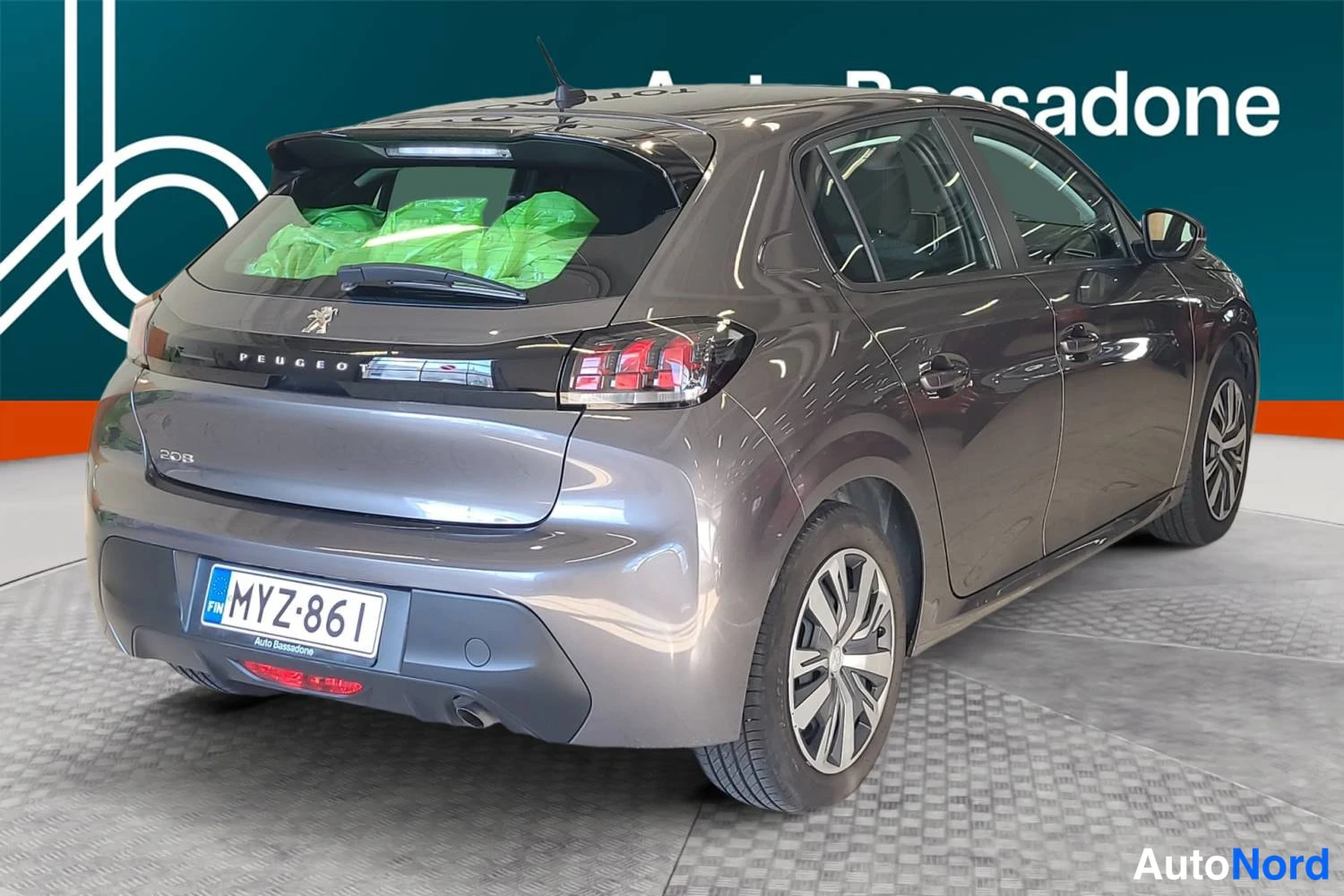 Harmaa Peugeot 208 2021, takaviisto, kuva 8