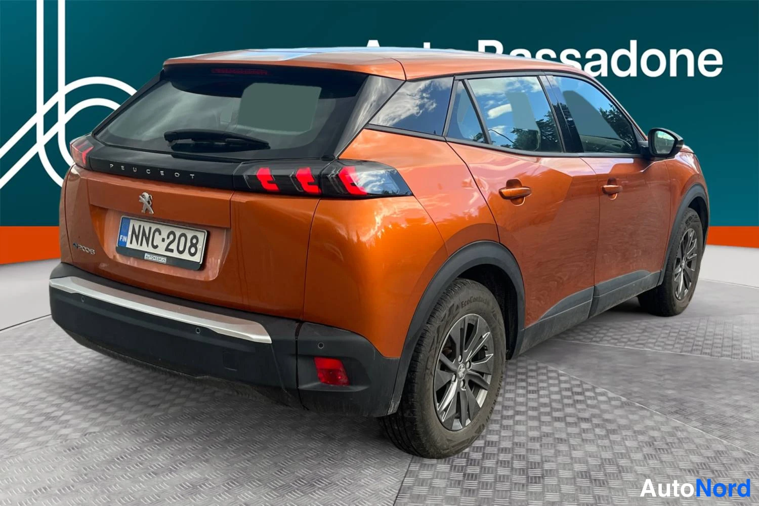Oranssi Peugeot E-2008 2023, takaviisto, kuva 11