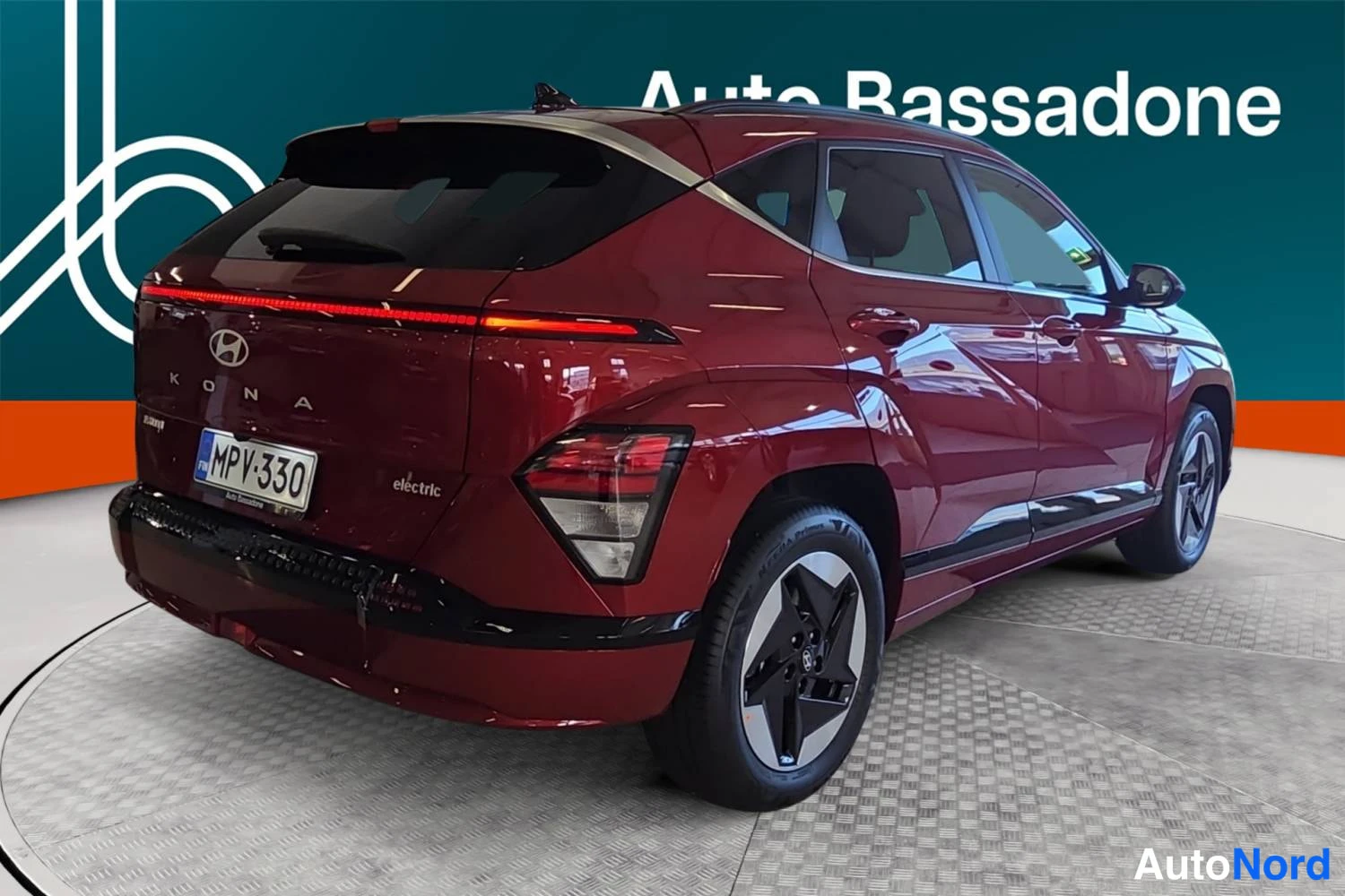 Punainen Hyundai Kona electric 2027, takaviisto, kuva 8