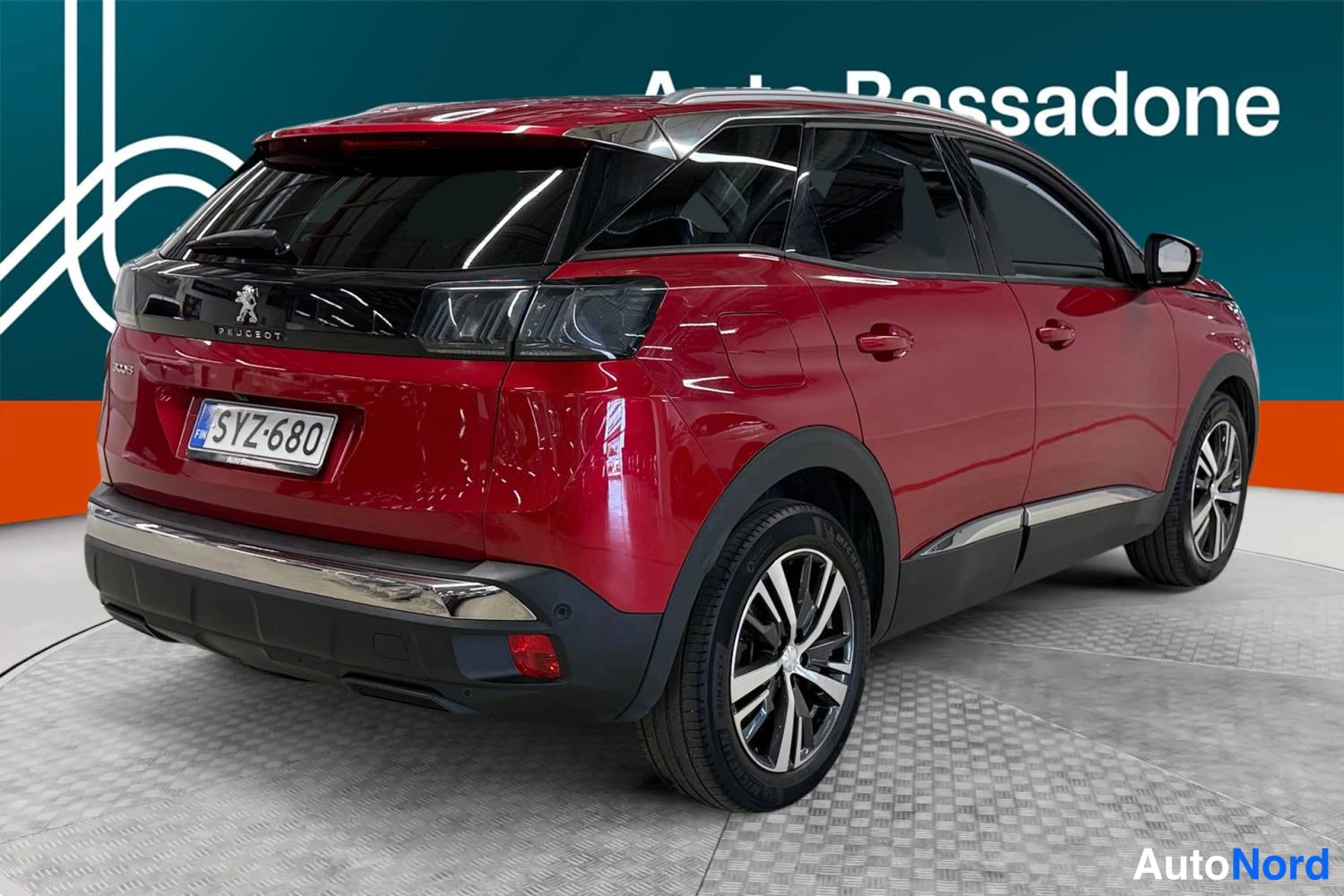 Punainen Peugeot 3008 2021, takaviisto, kuva 8