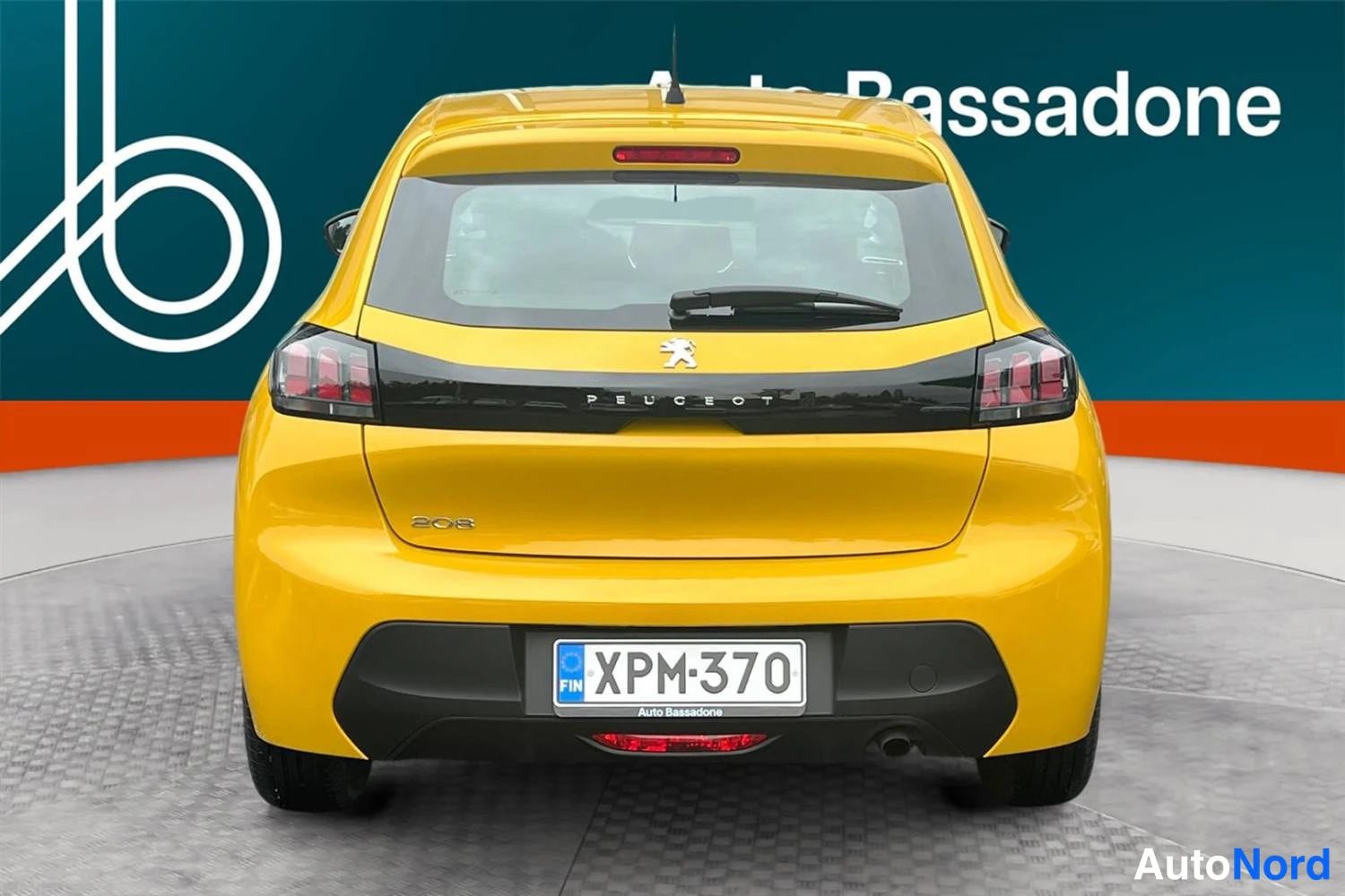 Keltainen Peugeot 208 2021, takaa, kuva 8